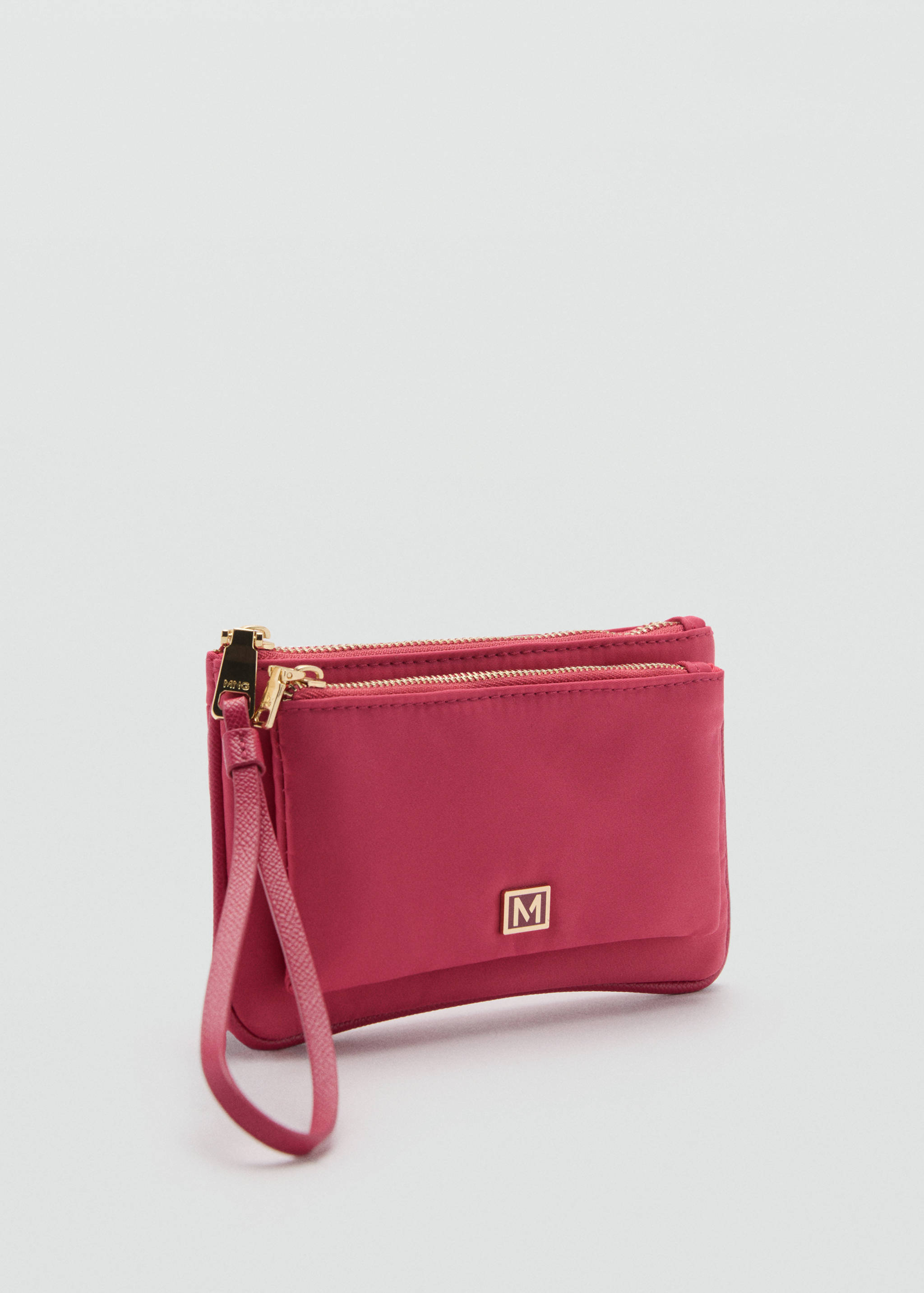 Double-compartment coin purse with logo - Medium plane