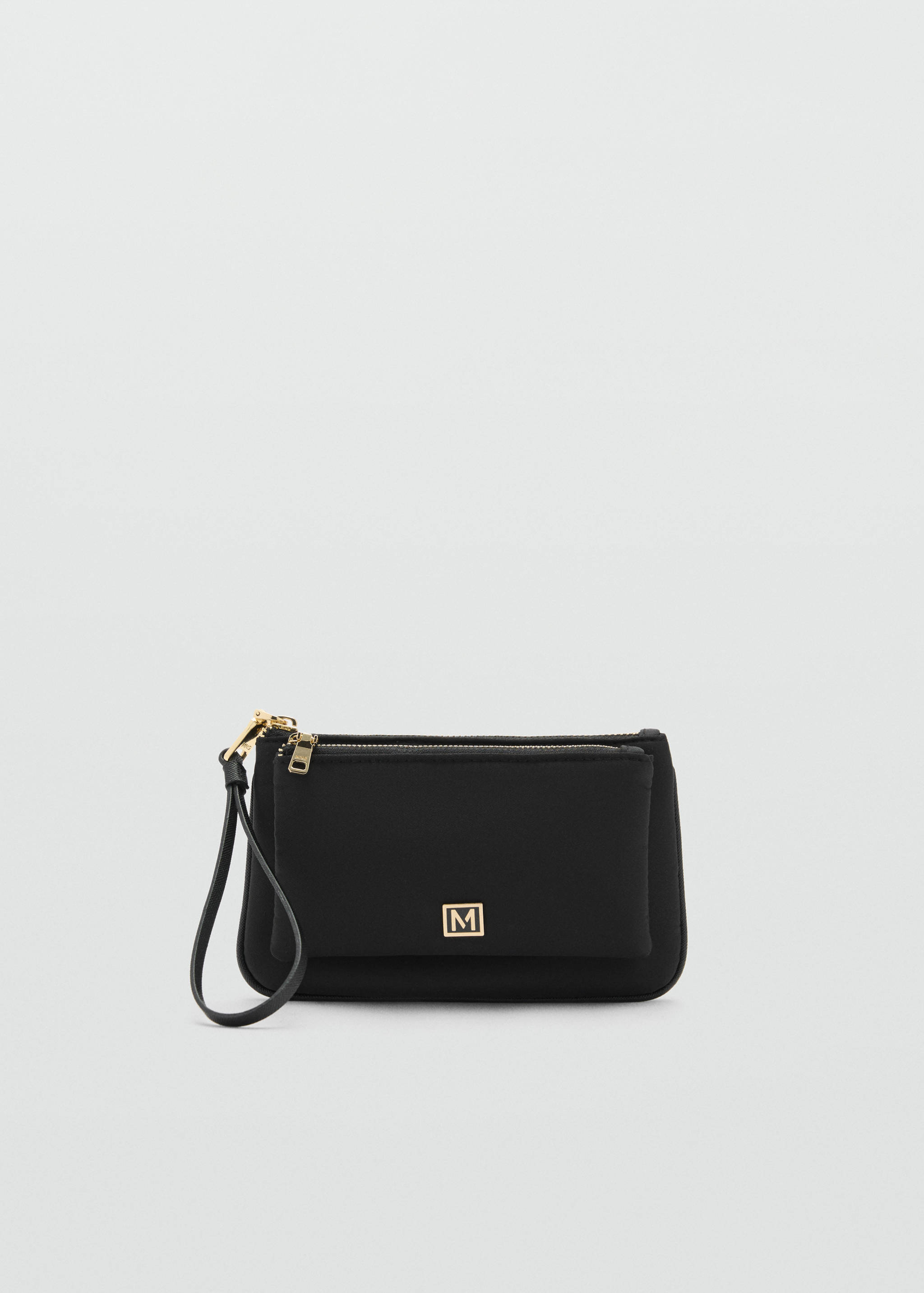 Double-compartment coin purse with logo - Article without model