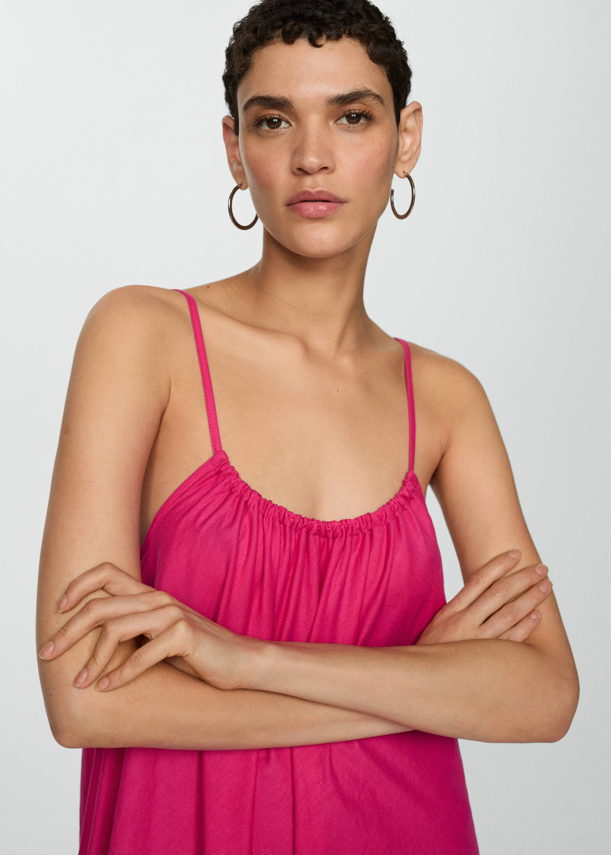 Short flowy dress - Details of the article 1