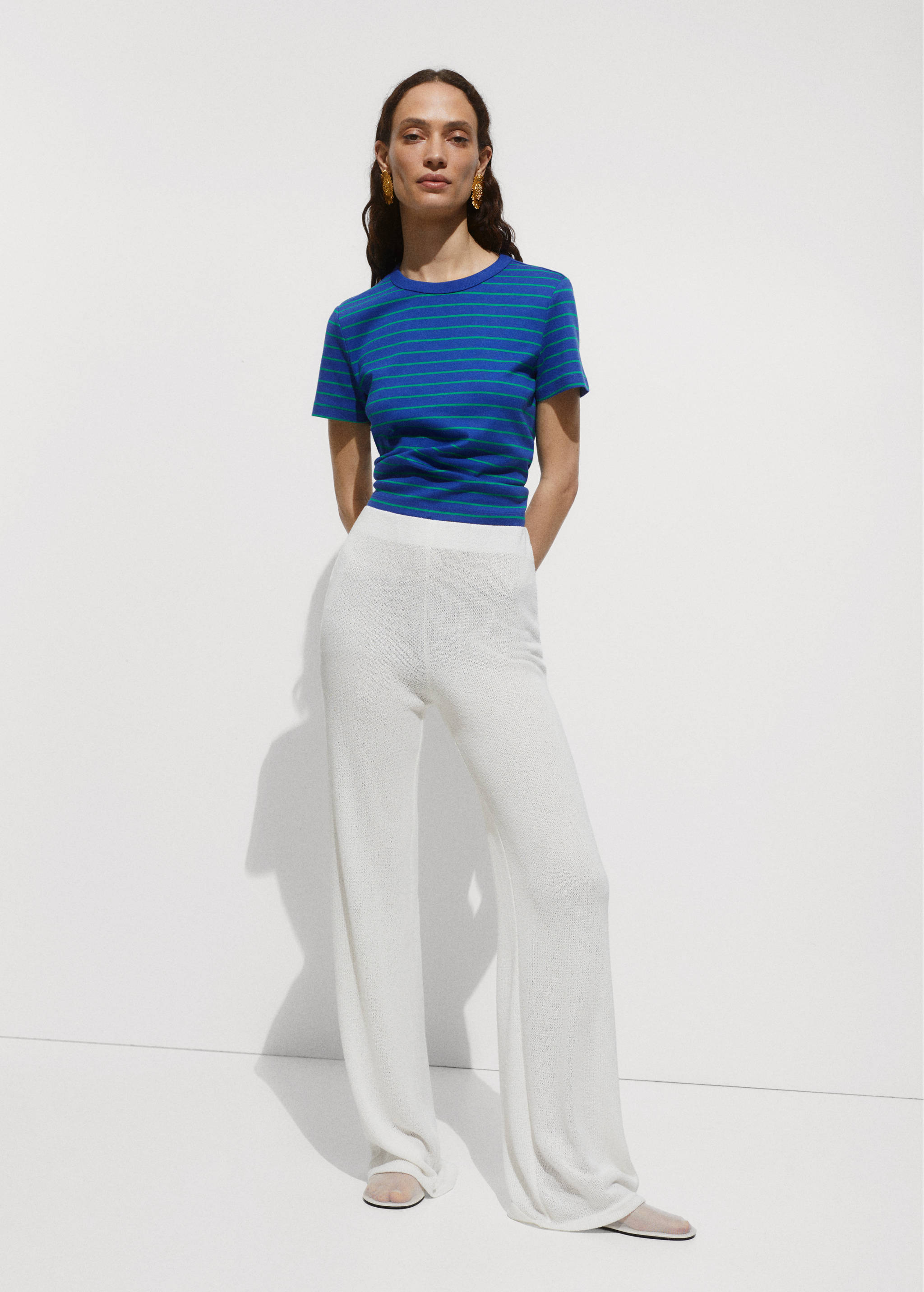 Straight knitted trousers - Details of the article 2