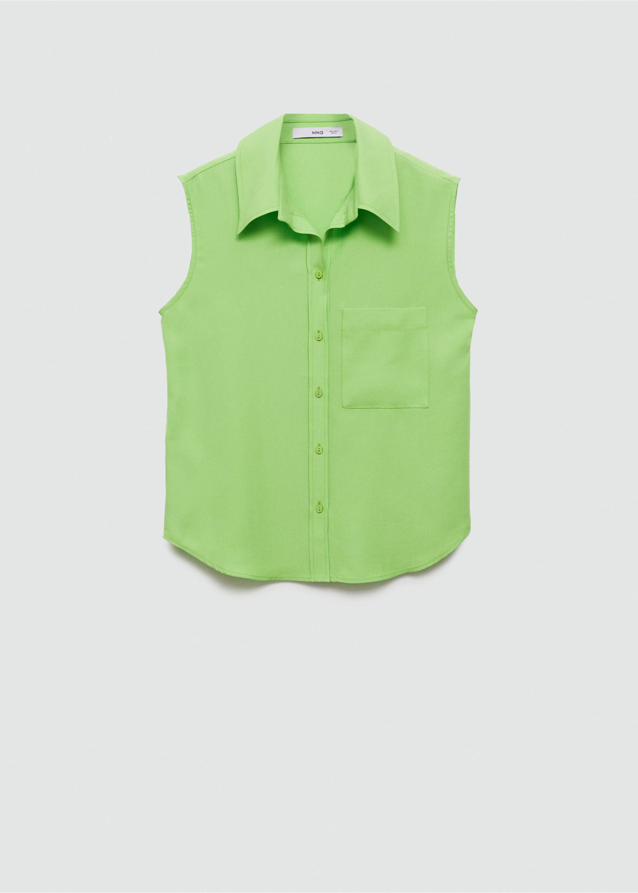 Chemise Lyocell sans manches - Article sans modèle, Vert. Ref: 77080365-00.