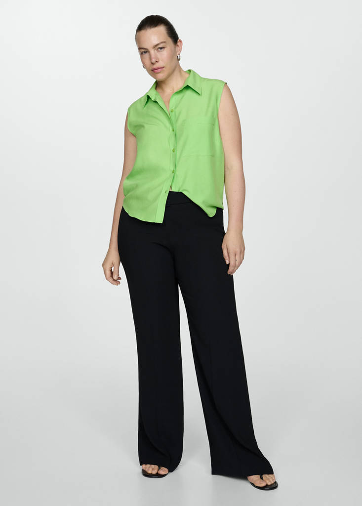 Lyocell sleeveless shirt — Green