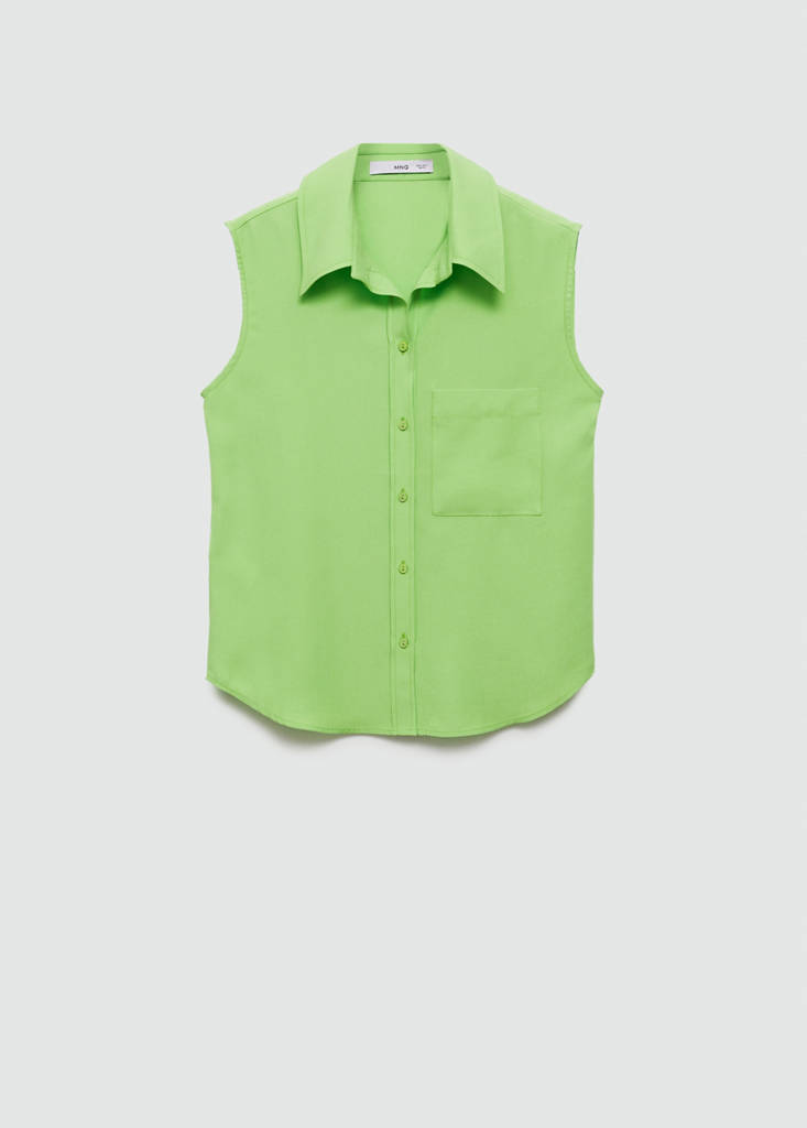 Lyocell sleeveless shirt — Green