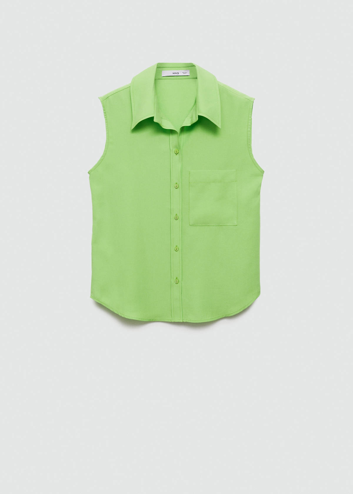 Lyocell sleeveless shirt — Green