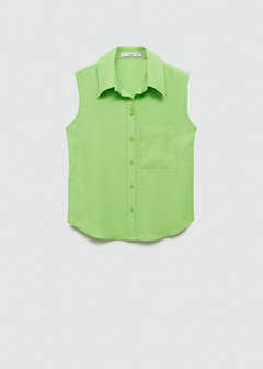 Lyocell sleeveless shirt — Green 8