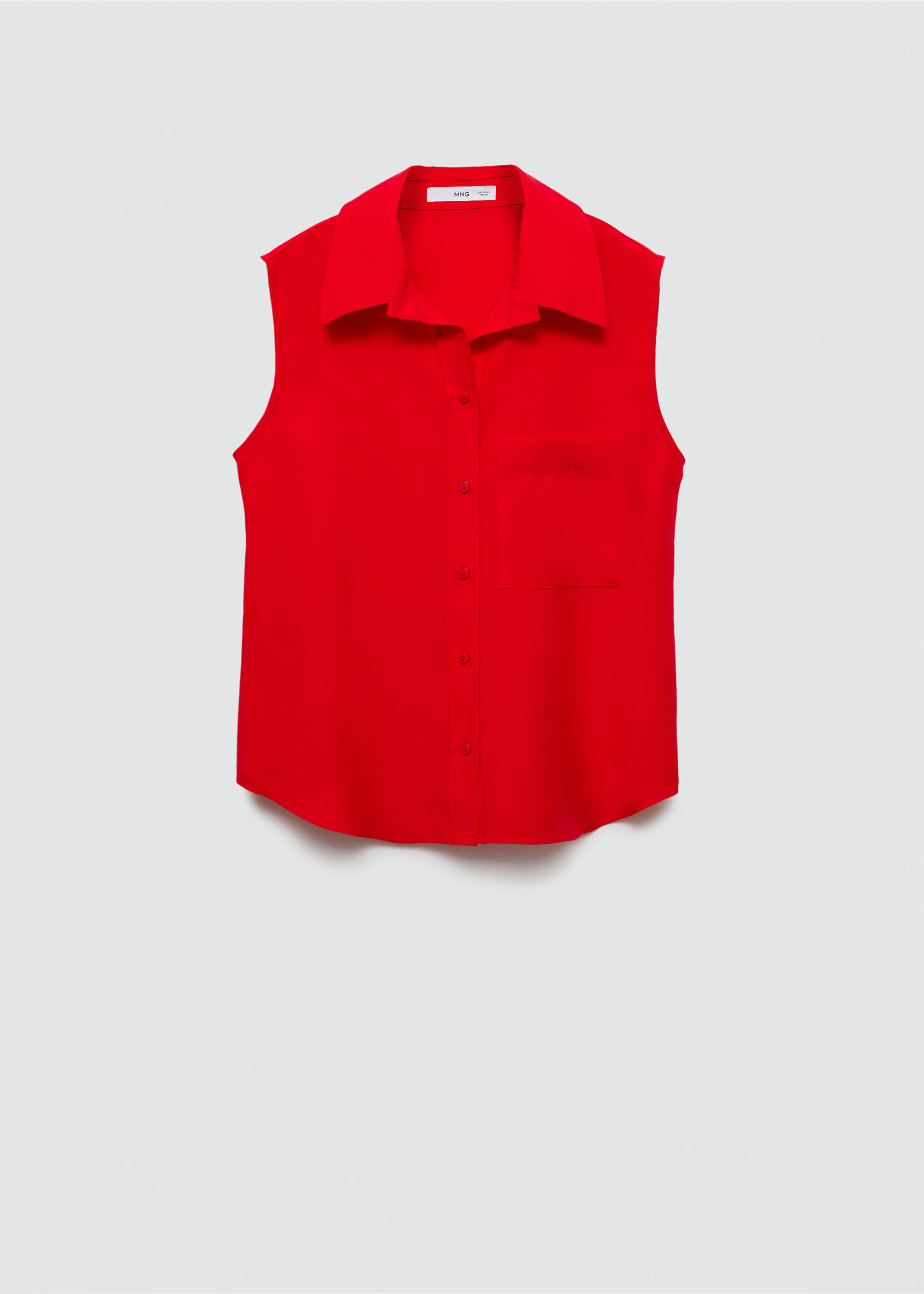 Camisa lyocell sin mangas - Artículo sin modelo, Rojo. Ref: 77080365-00.