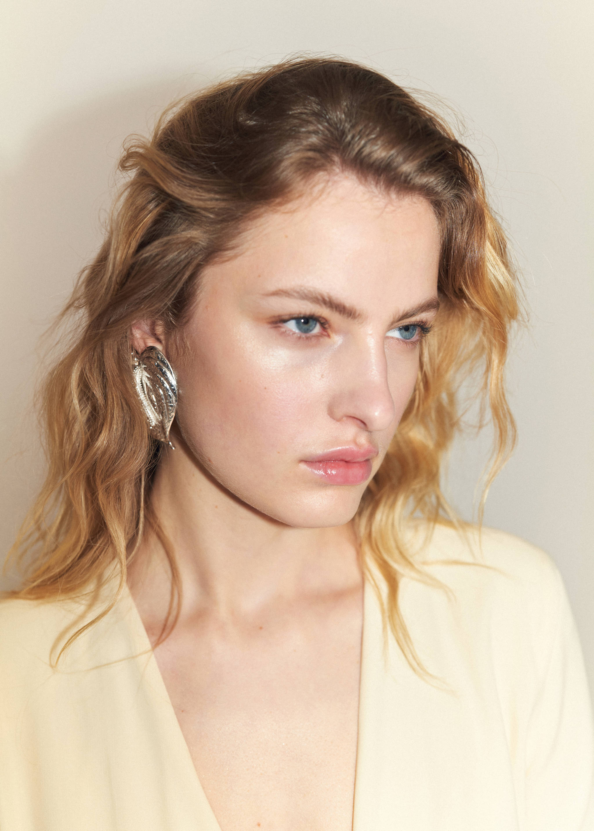 Maxi-leaf earrings - General plane