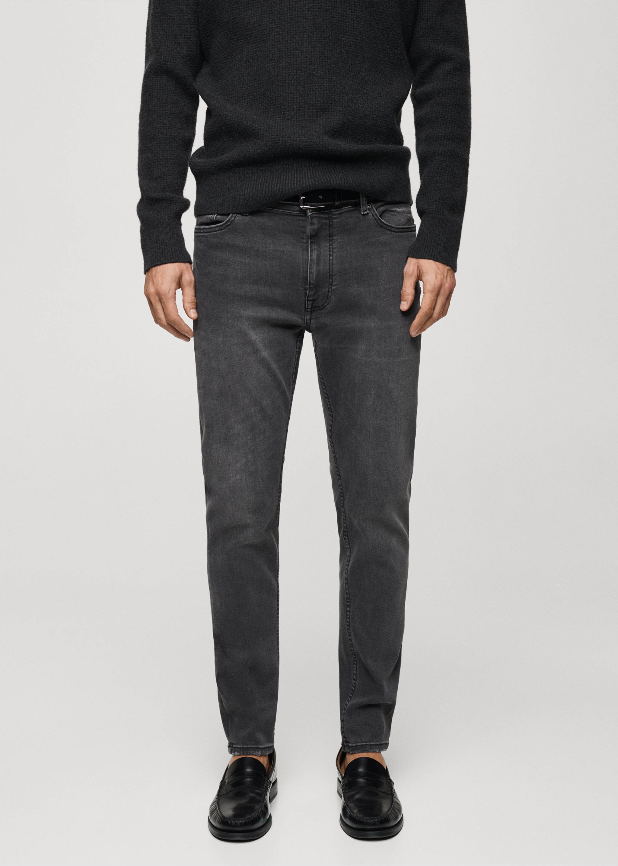 Jeans Jude skinny fit - Plano medio, Gris oscuro. Ref: 77080373-00.