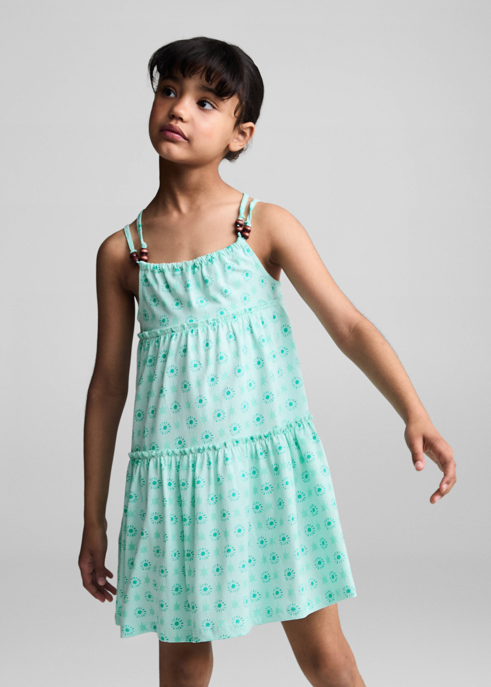 Printed beaded dress - Medium plane