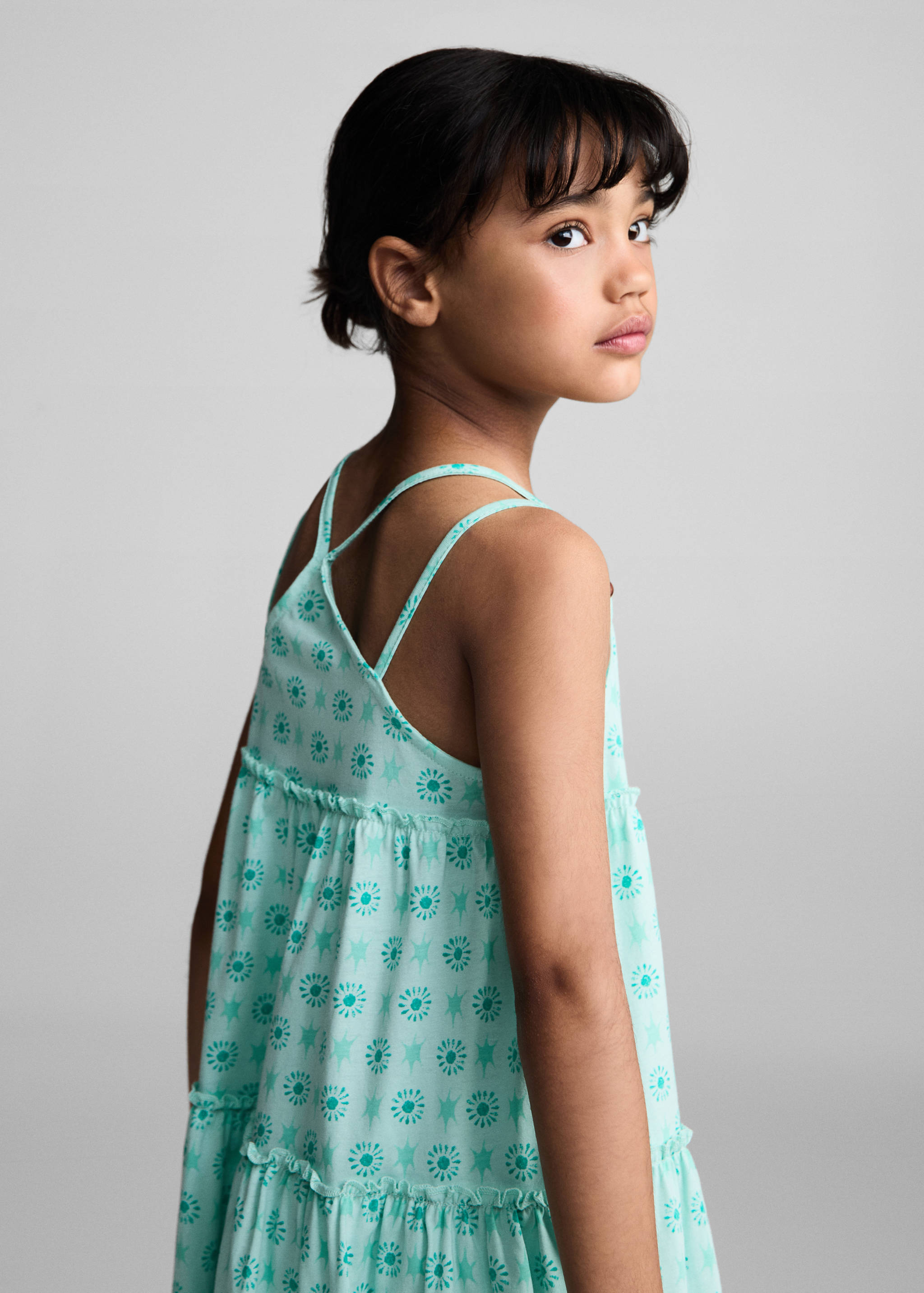 Printed beaded dress - Reverse of the article