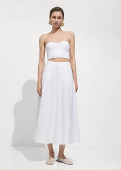 Strapless cropped top — White 1