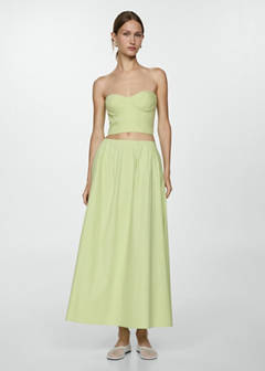 Strapless cropped top — Pastel Green 2