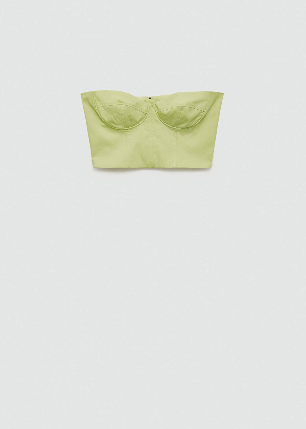 Strapless cropped top — Pastel Green