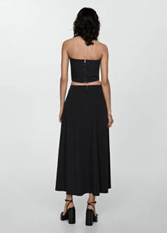 Strapless cropped top — Black 3