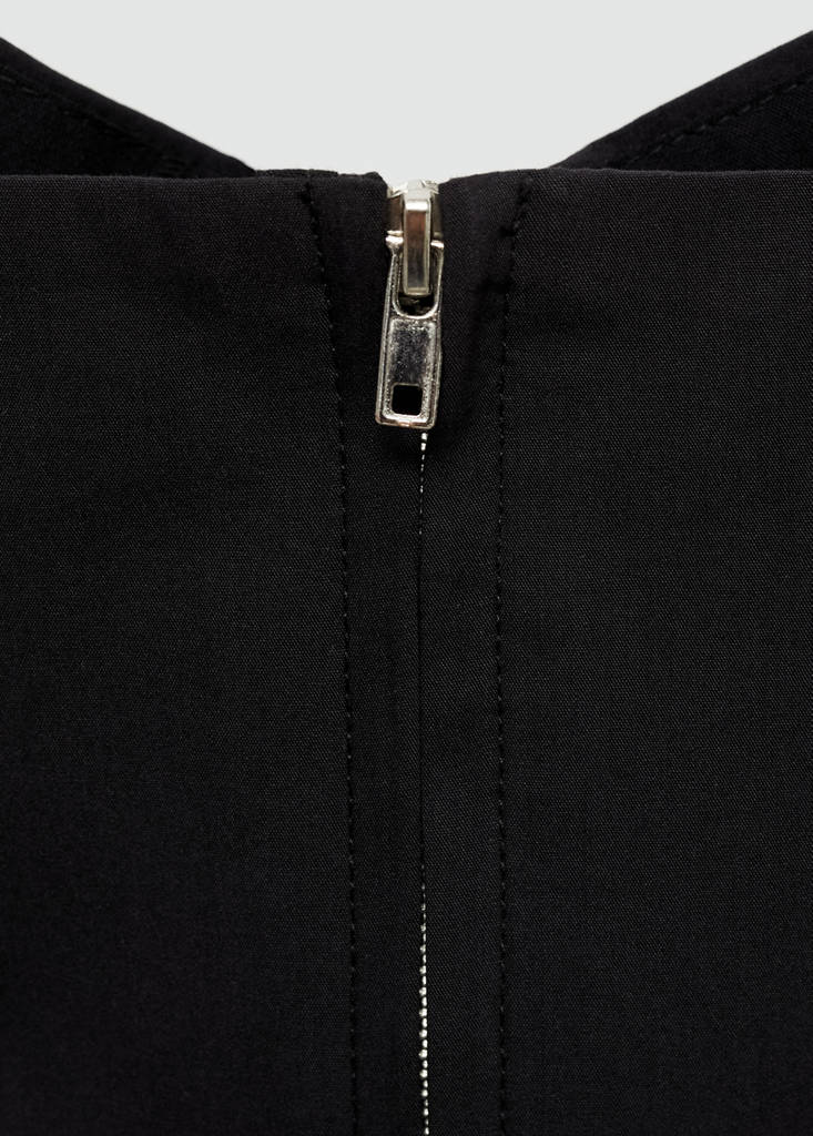 Strapless cropped top — Black