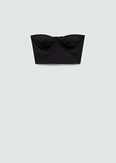 Strapless cropped top — Black 5