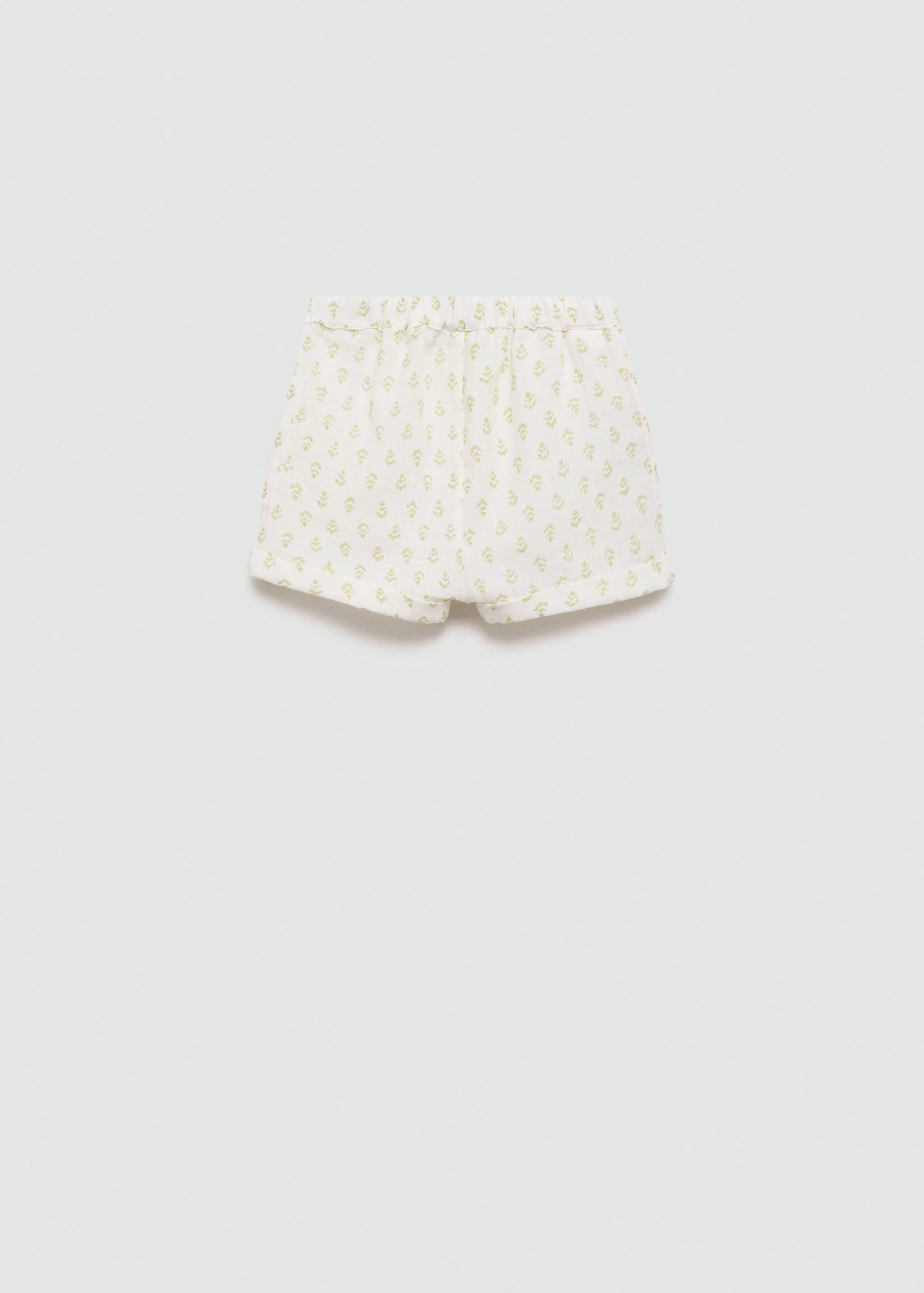 Printed cotton-blend short - Reverse of the article