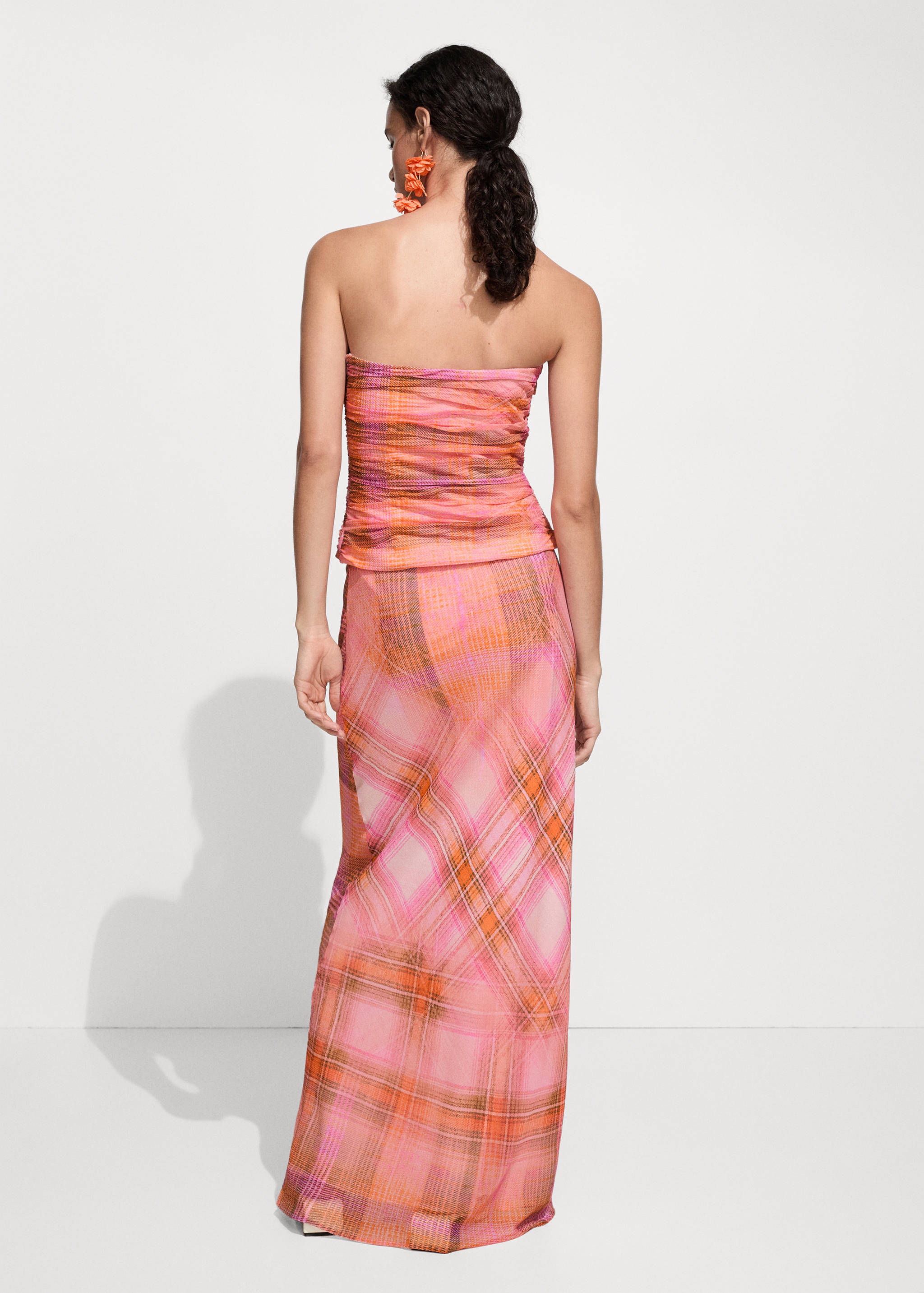 Printed long skirt - Reverse of the article