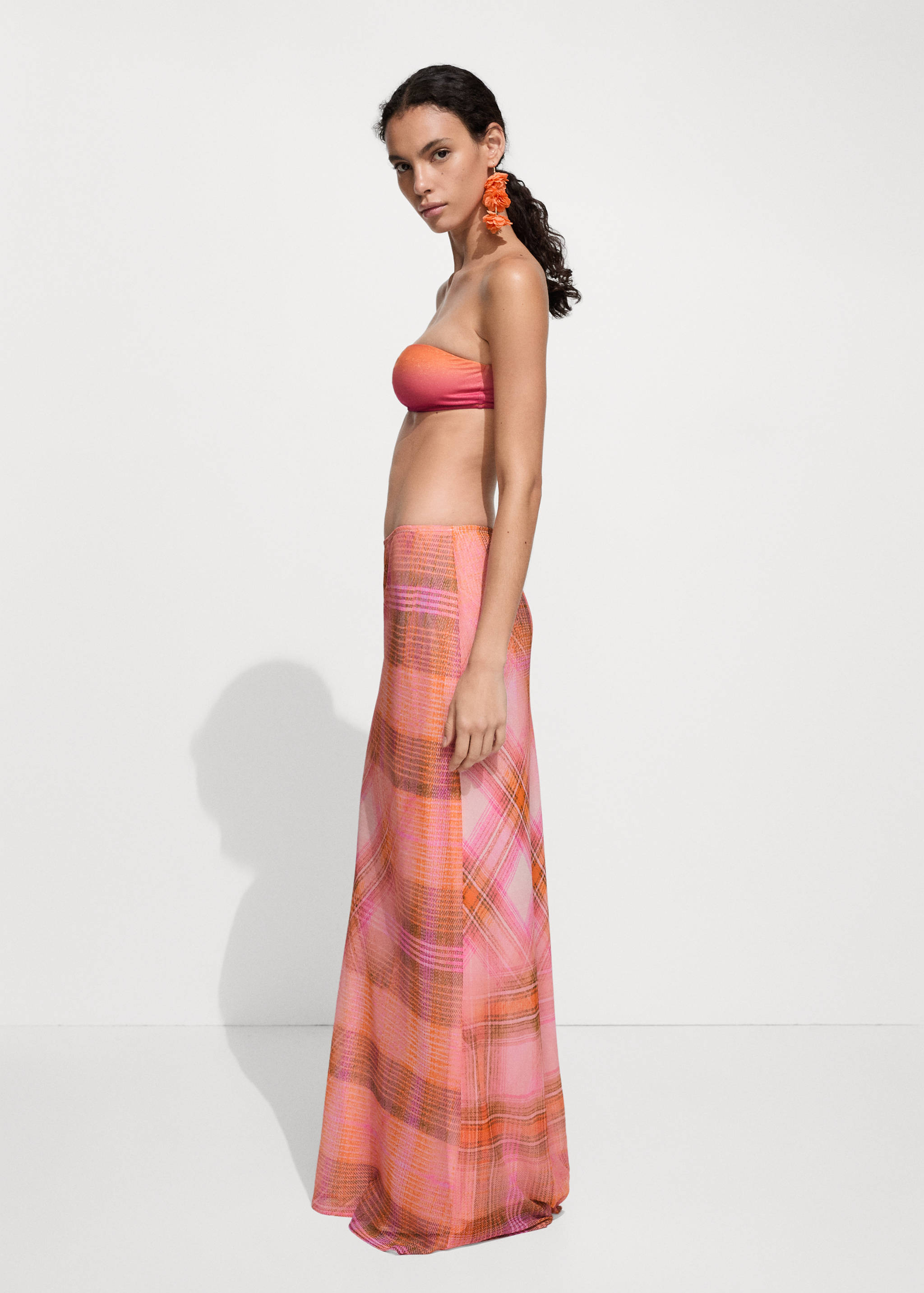 Printed long skirt - Details of the article 1