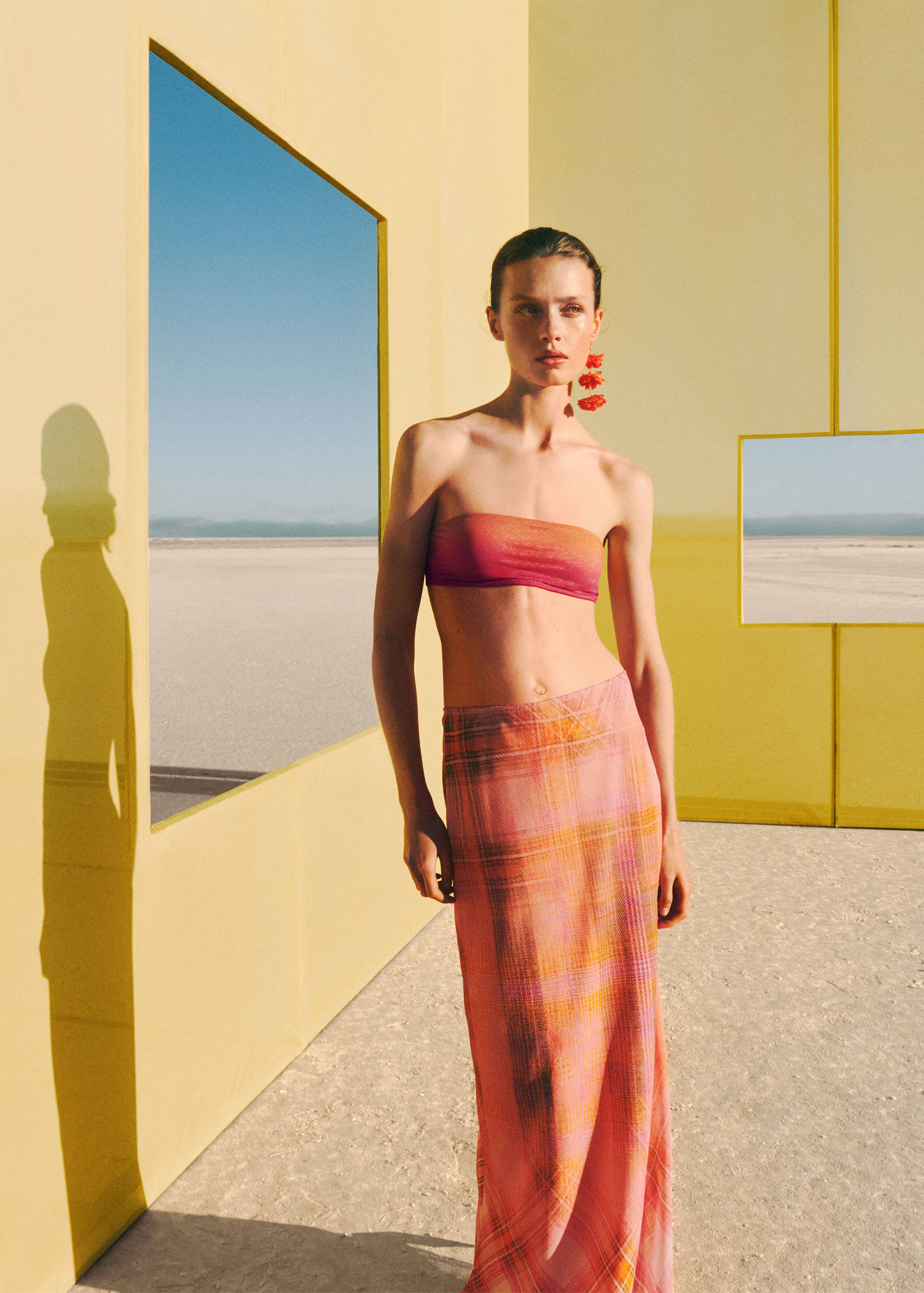 Printed long skirt - Details of the article 7