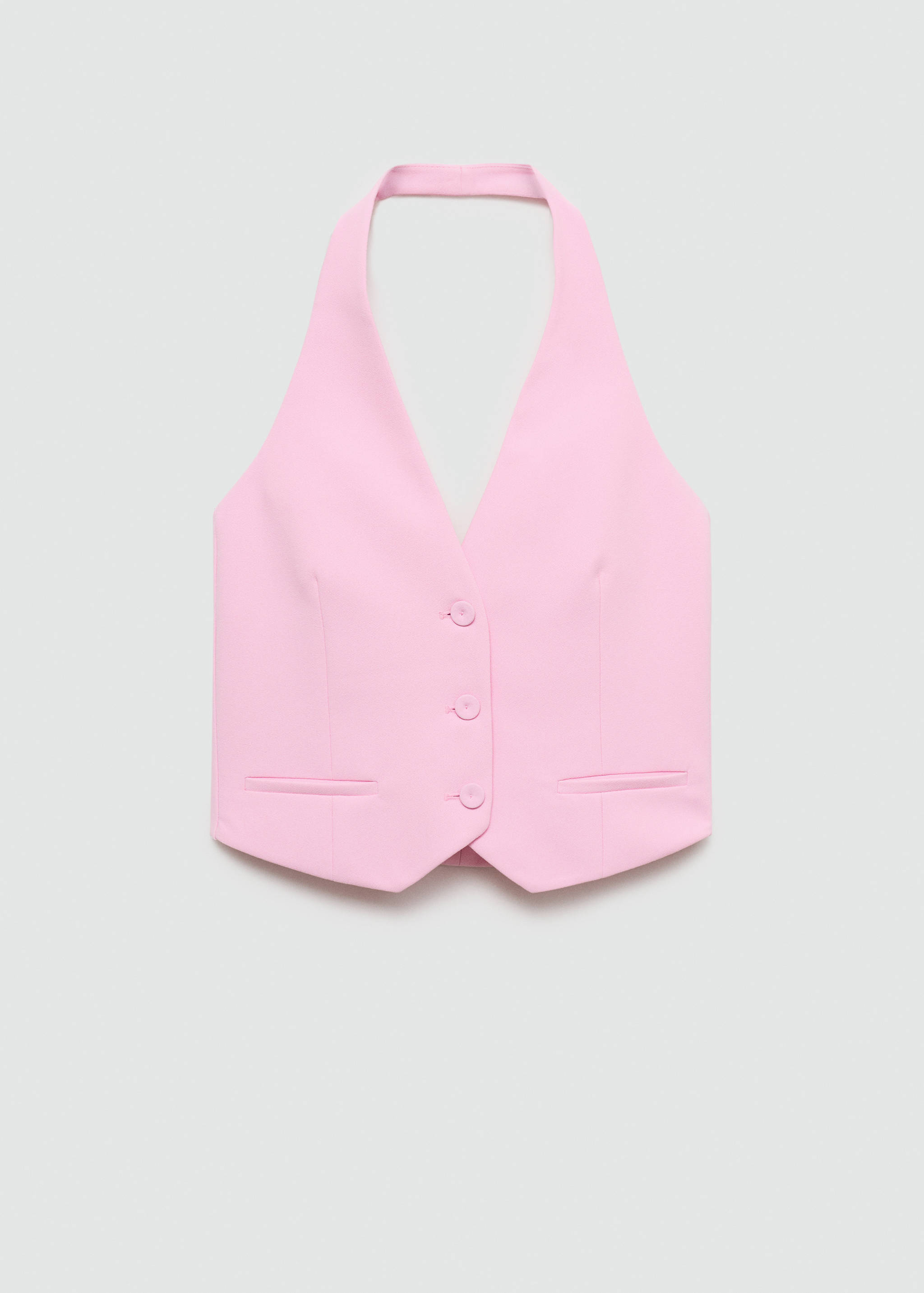 Halter-neck vest with buttons - Article without model