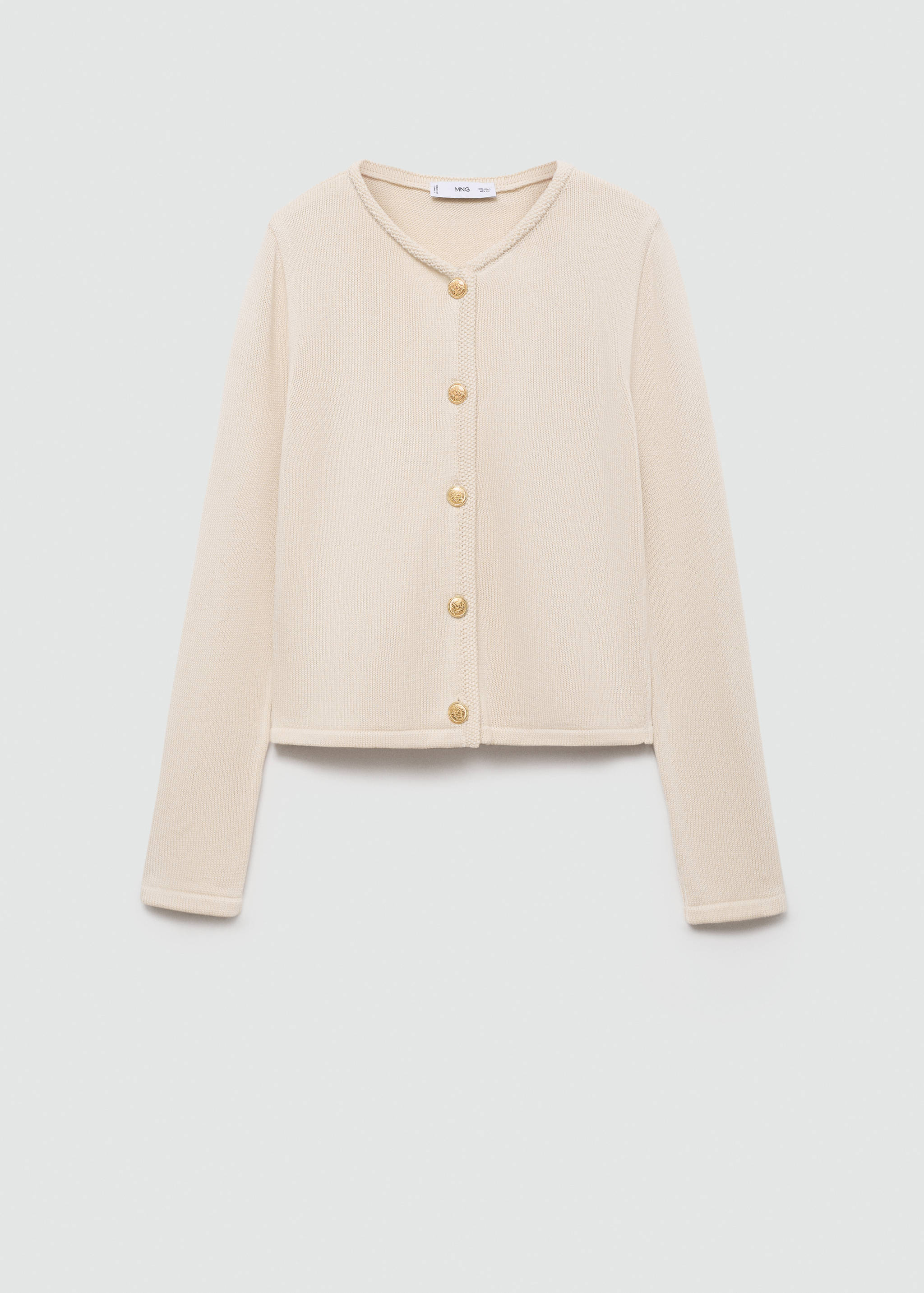 Knitted cardigan with jewel button - Article without model