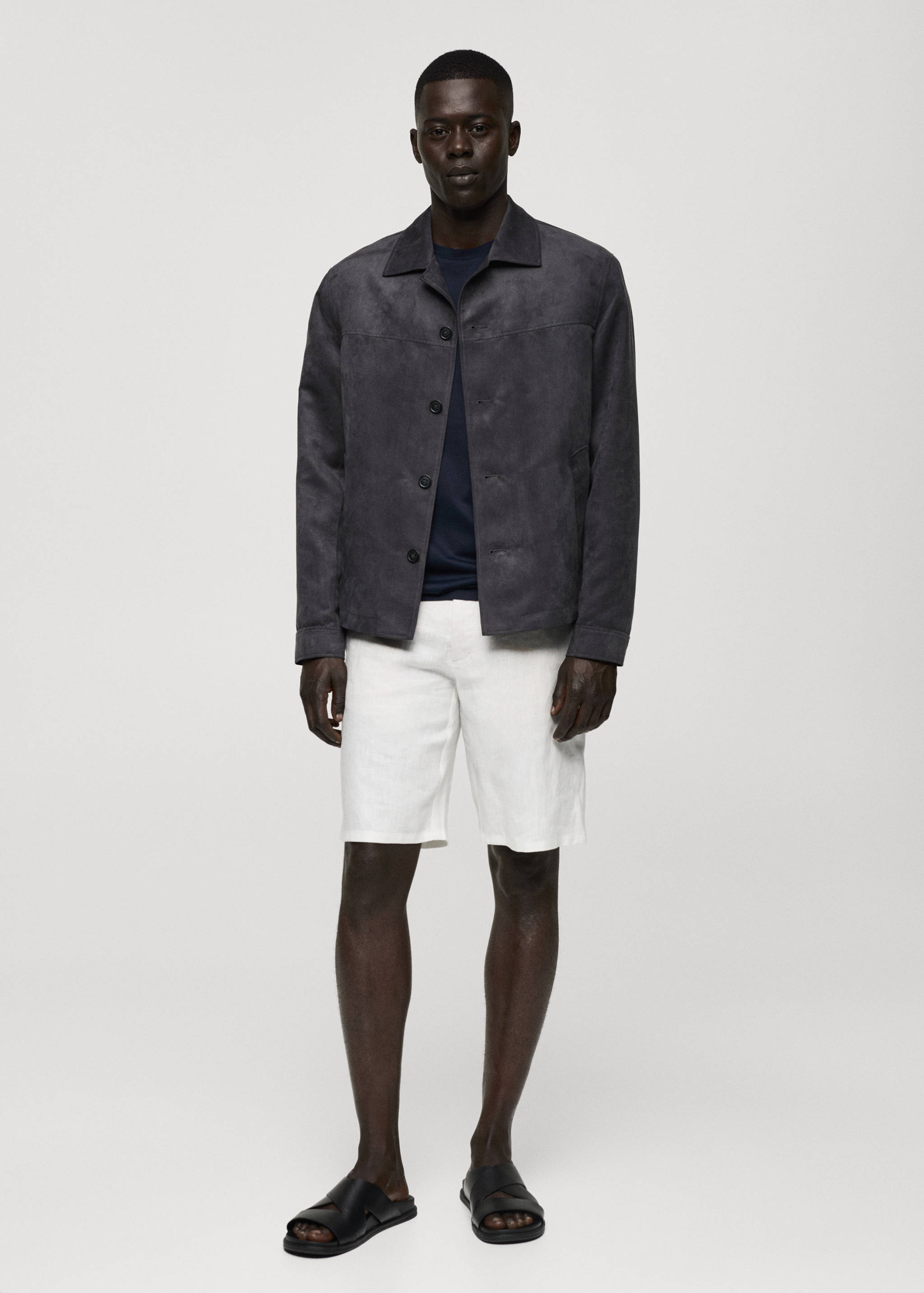 Suede faux-leather jacket - General plane