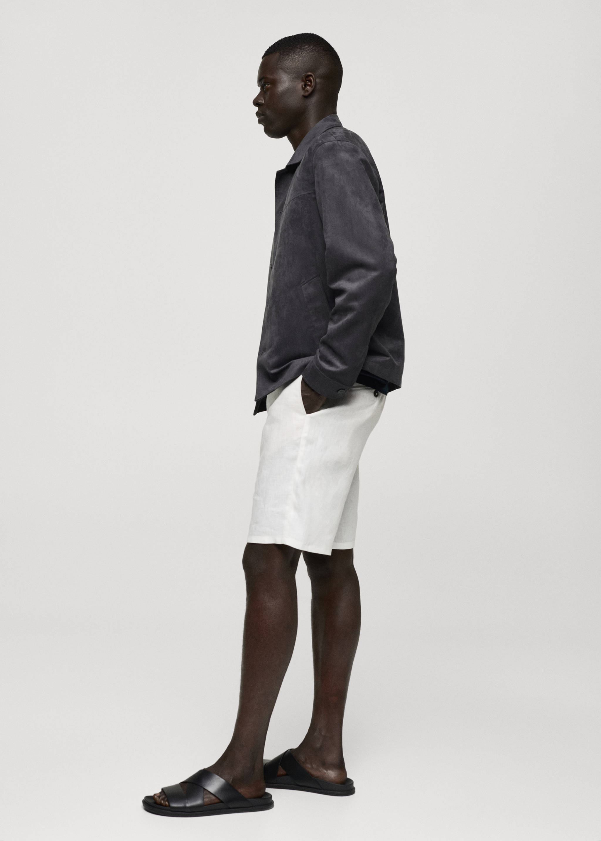 Suede faux-leather jacket - Details of the article 2