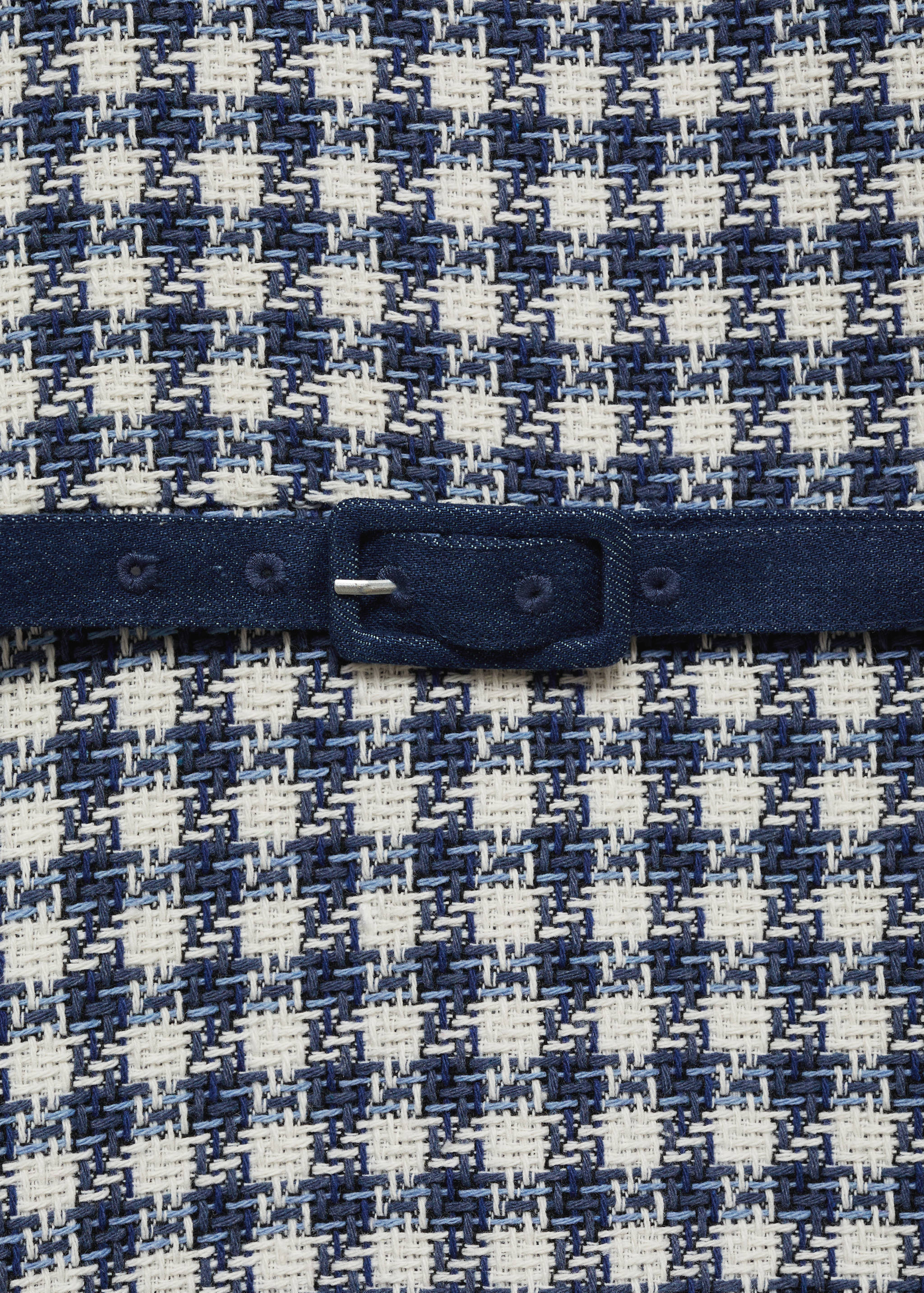 Houndstooth dress with belt - Details of the article 0