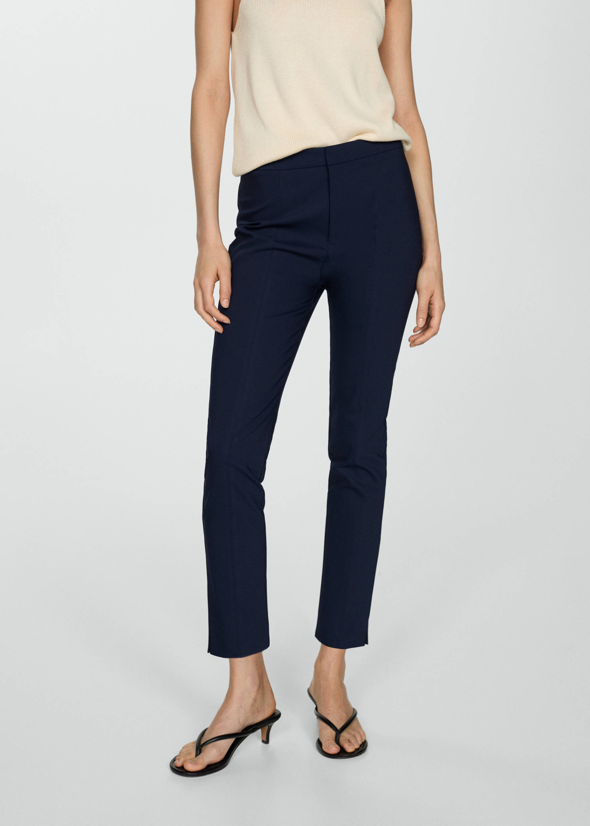 Crop skinny trousers - Medium plane