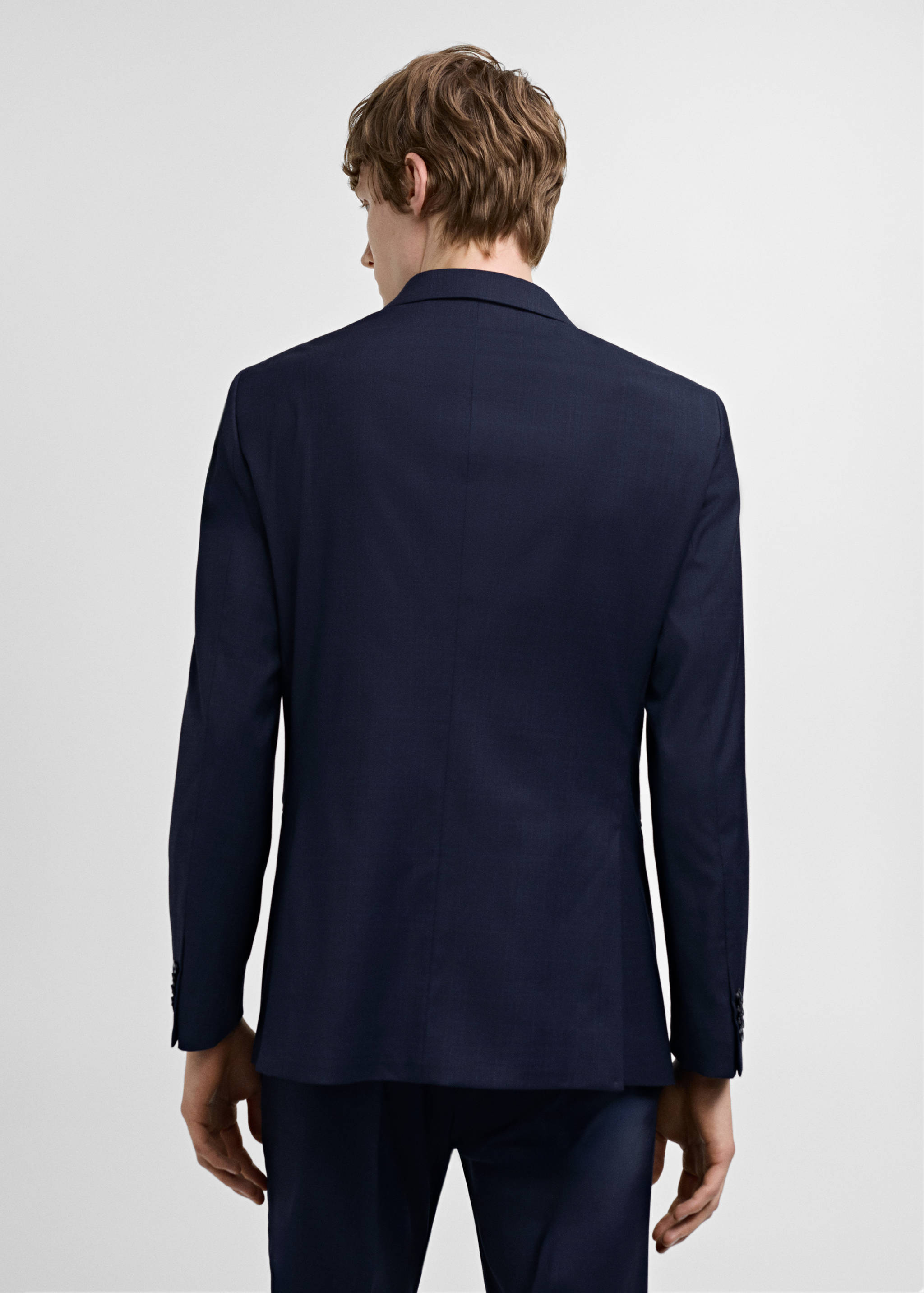 弹力面料修身西装夹克 - null