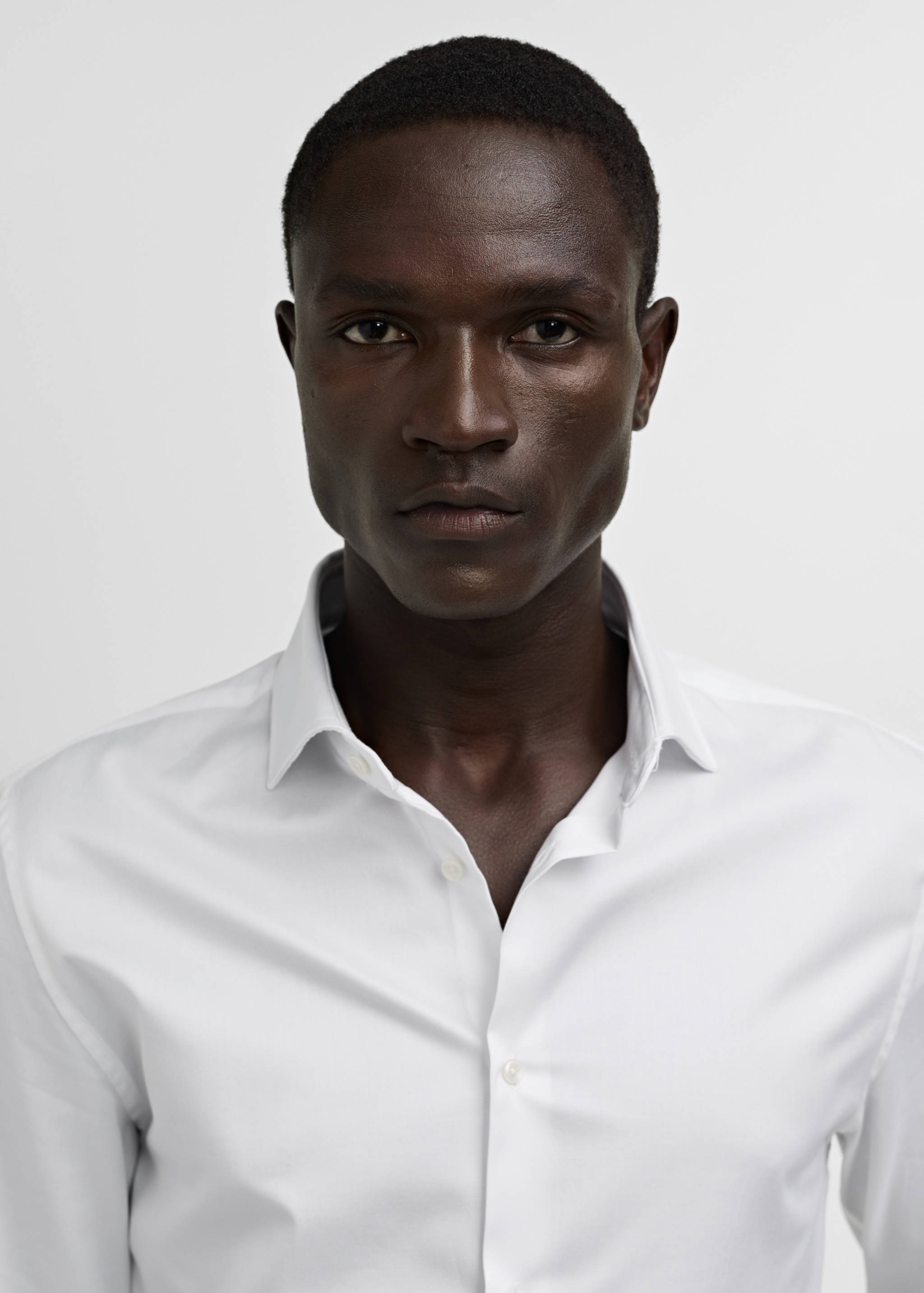 Chemise costume slim-fit tissu twill boutons de manchette - Détail de l'article 1