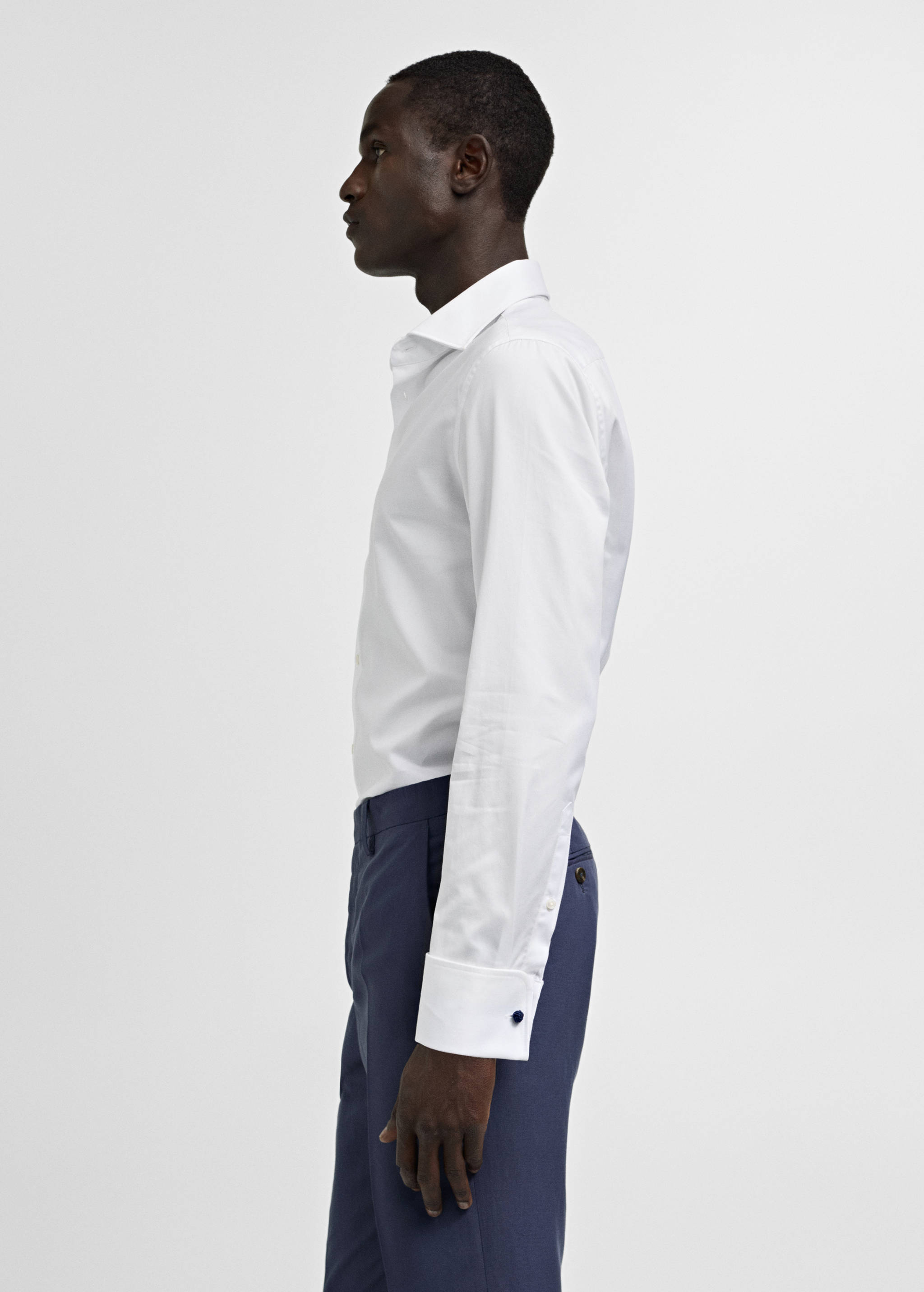 Chemise costume slim-fit tissu twill boutons de manchette - Détail de l'article 2