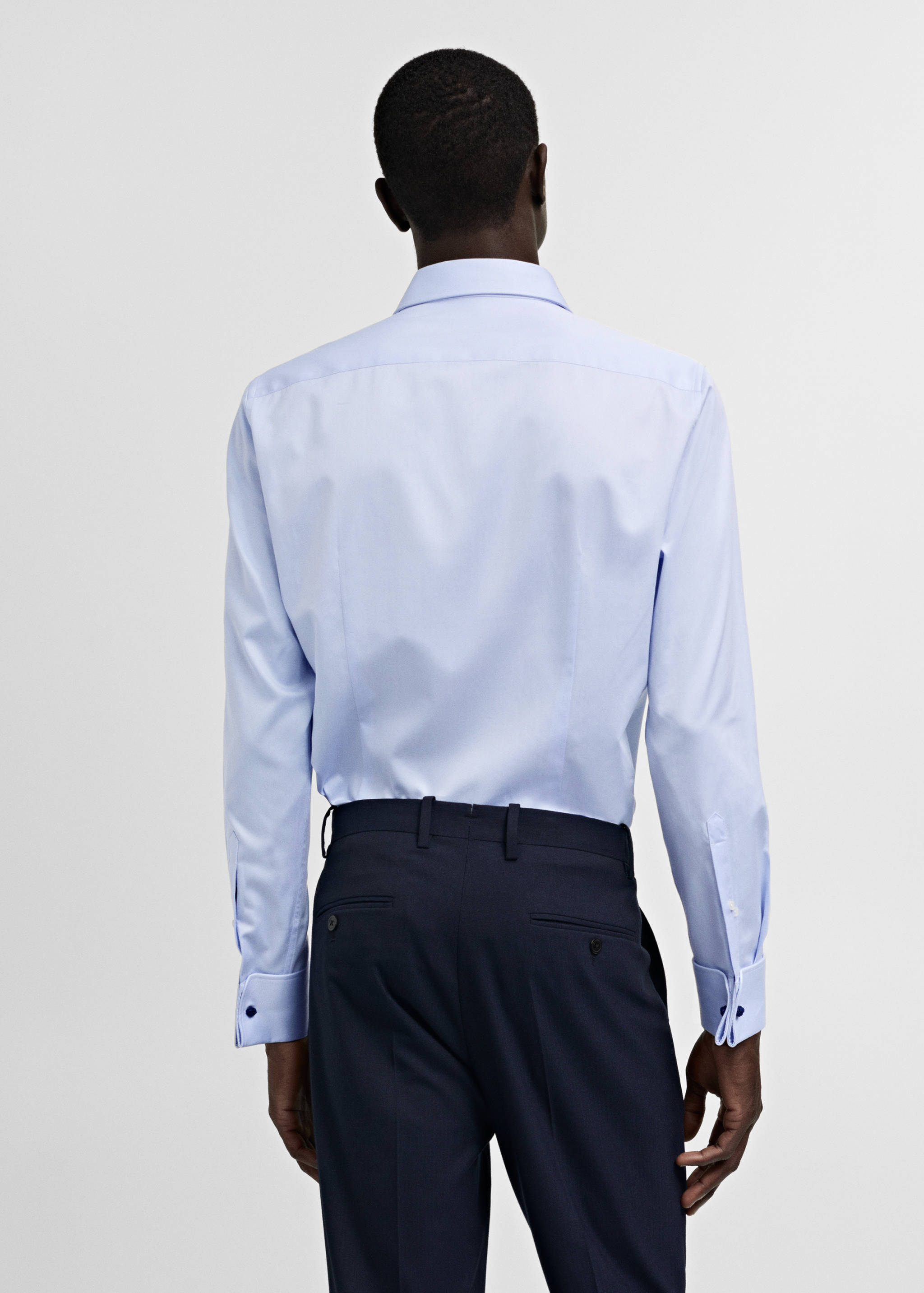 Chemise costume slim-fit tissu twill boutons de manchette - Détail de l'article 1