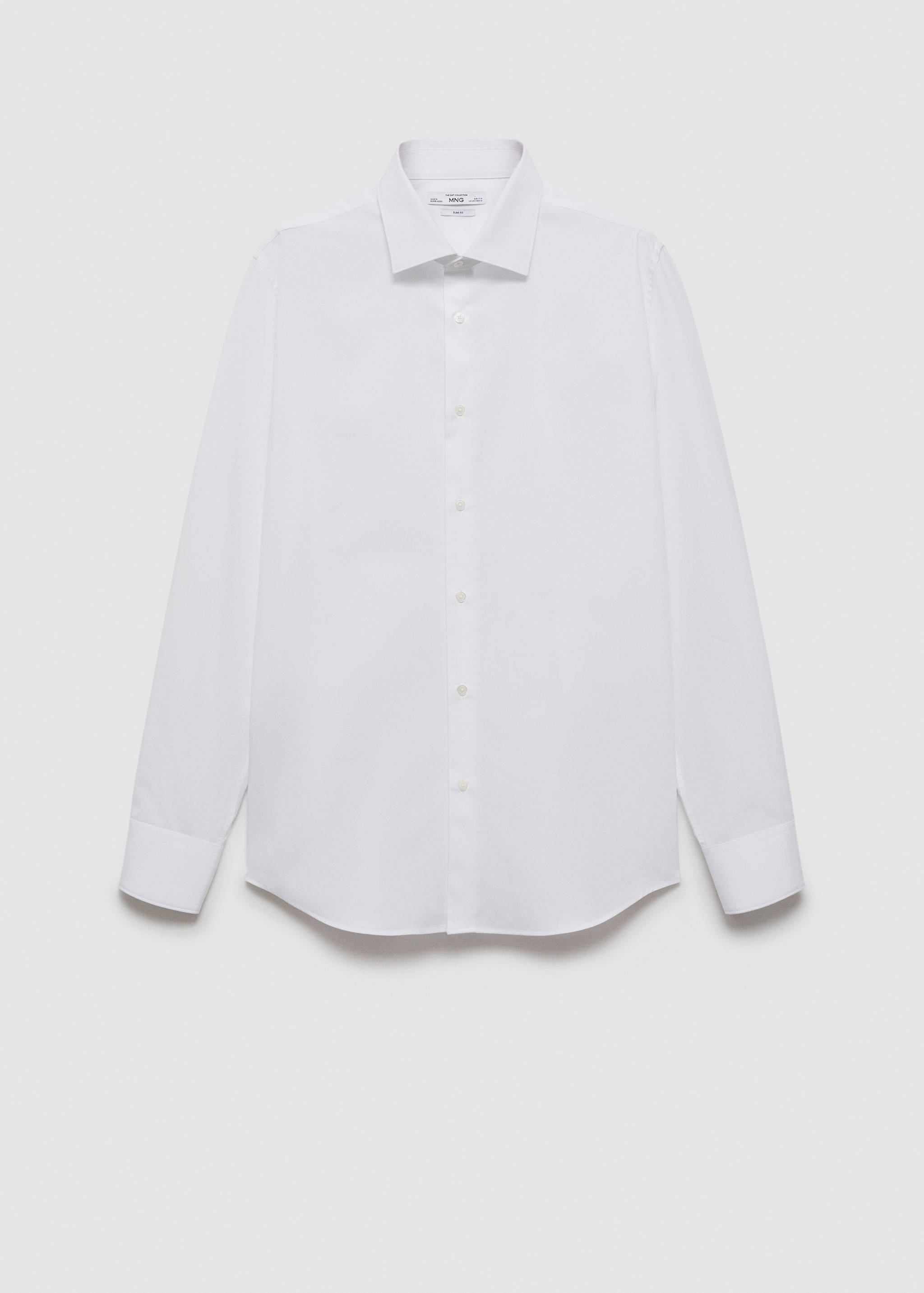 Slim-fit cotton poplin suit shirt - Article without model