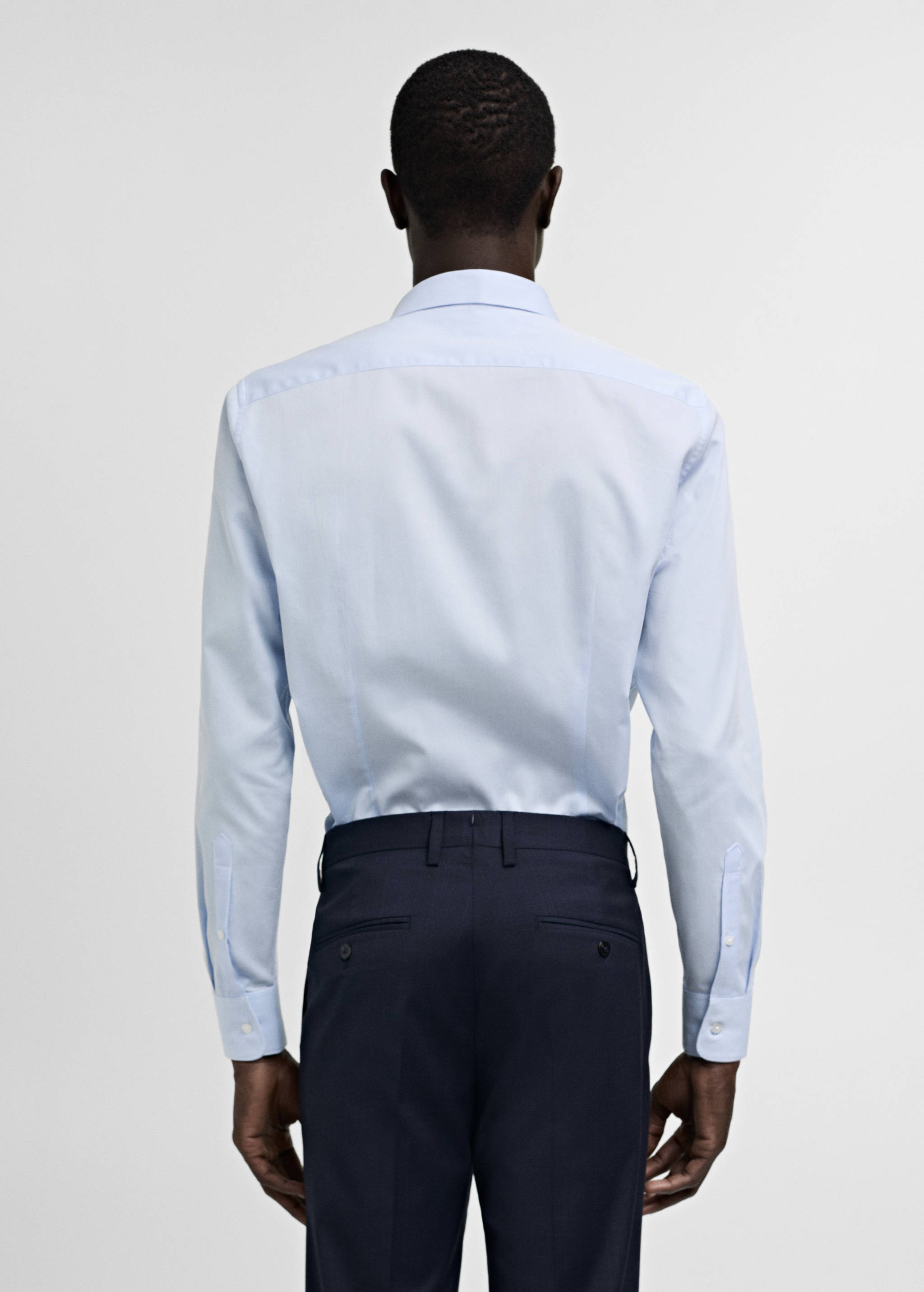 Slim-fit cotton poplin suit shirt - Reverse of the article