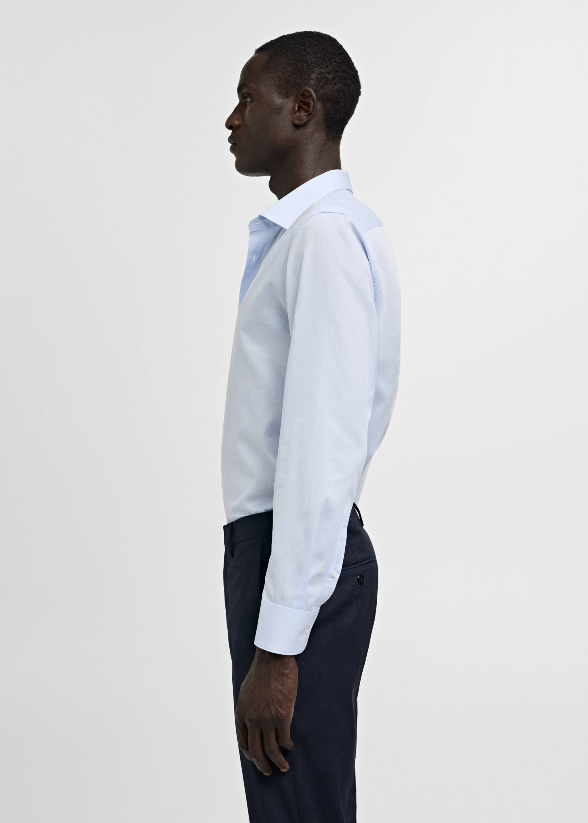 Slim-fit cotton poplin suit shirt - Details of the article 2