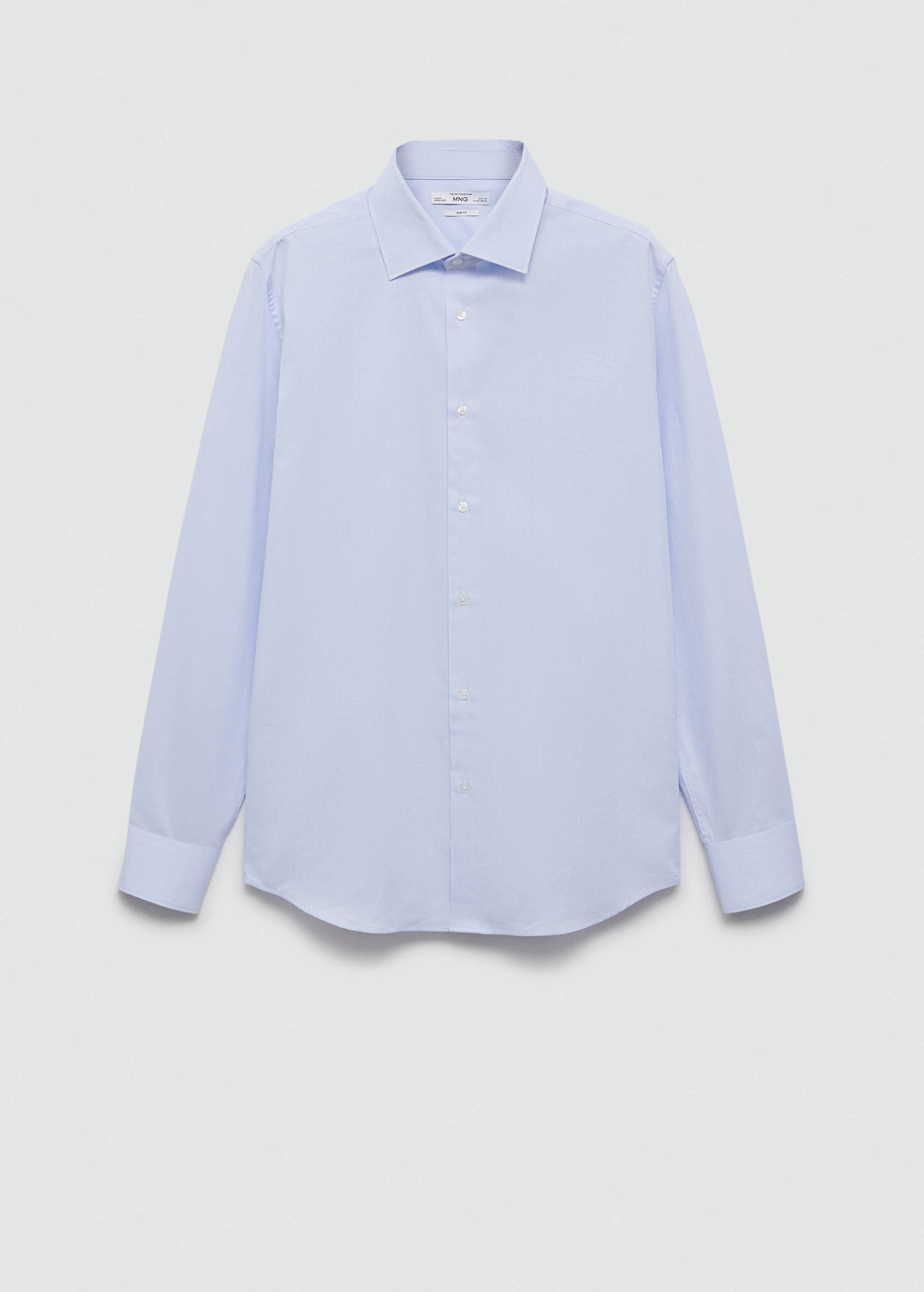 Slim-fit cotton poplin suit shirt - Article without model