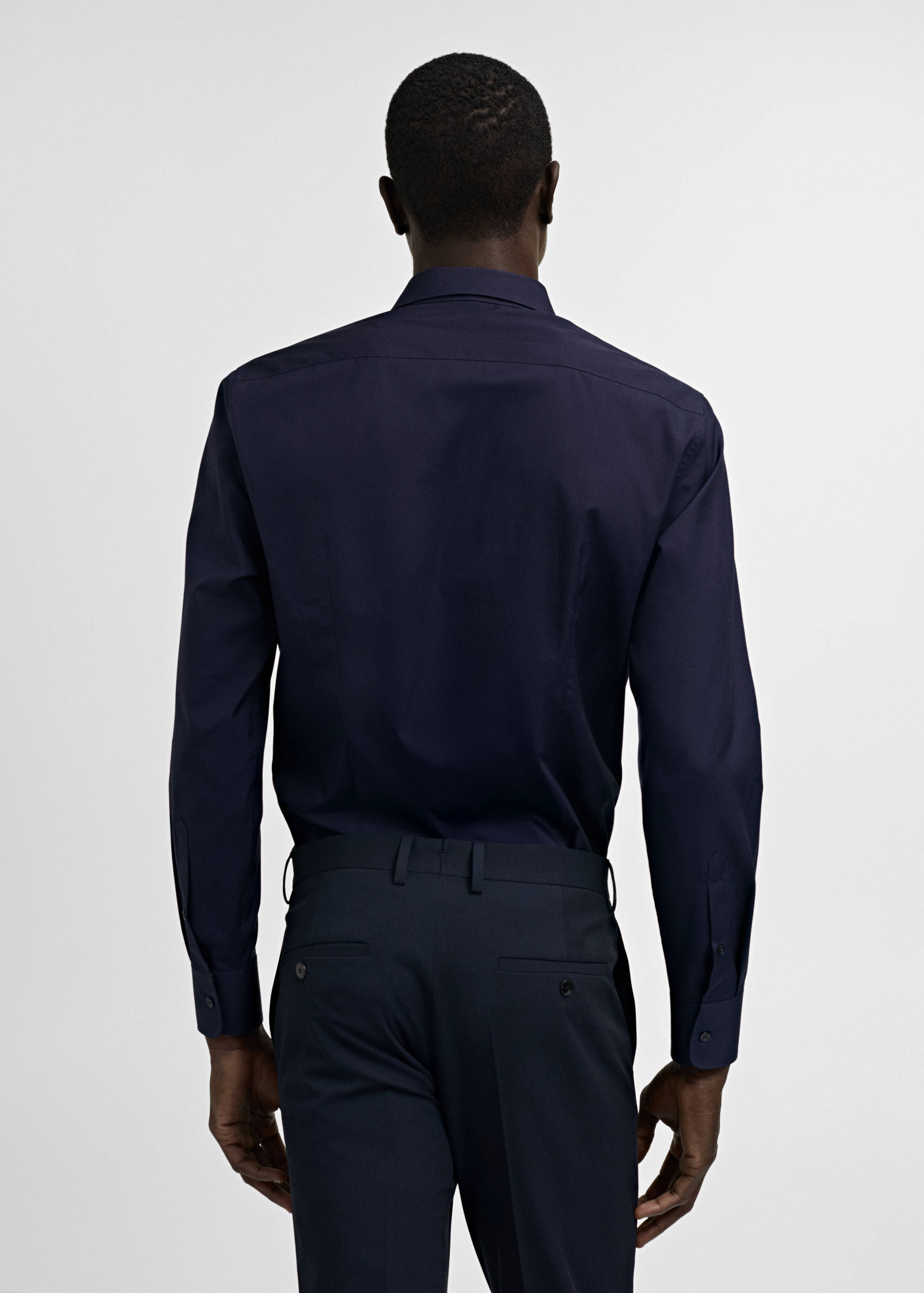 Slim-fit cotton poplin suit shirt - Reverse of the article
