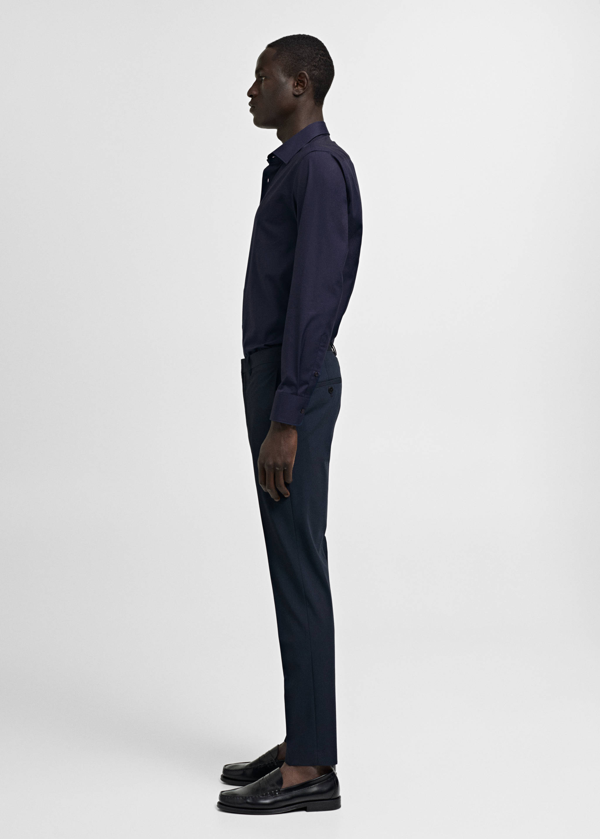 Slim-fit cotton poplin suit shirt - Details of the article 2