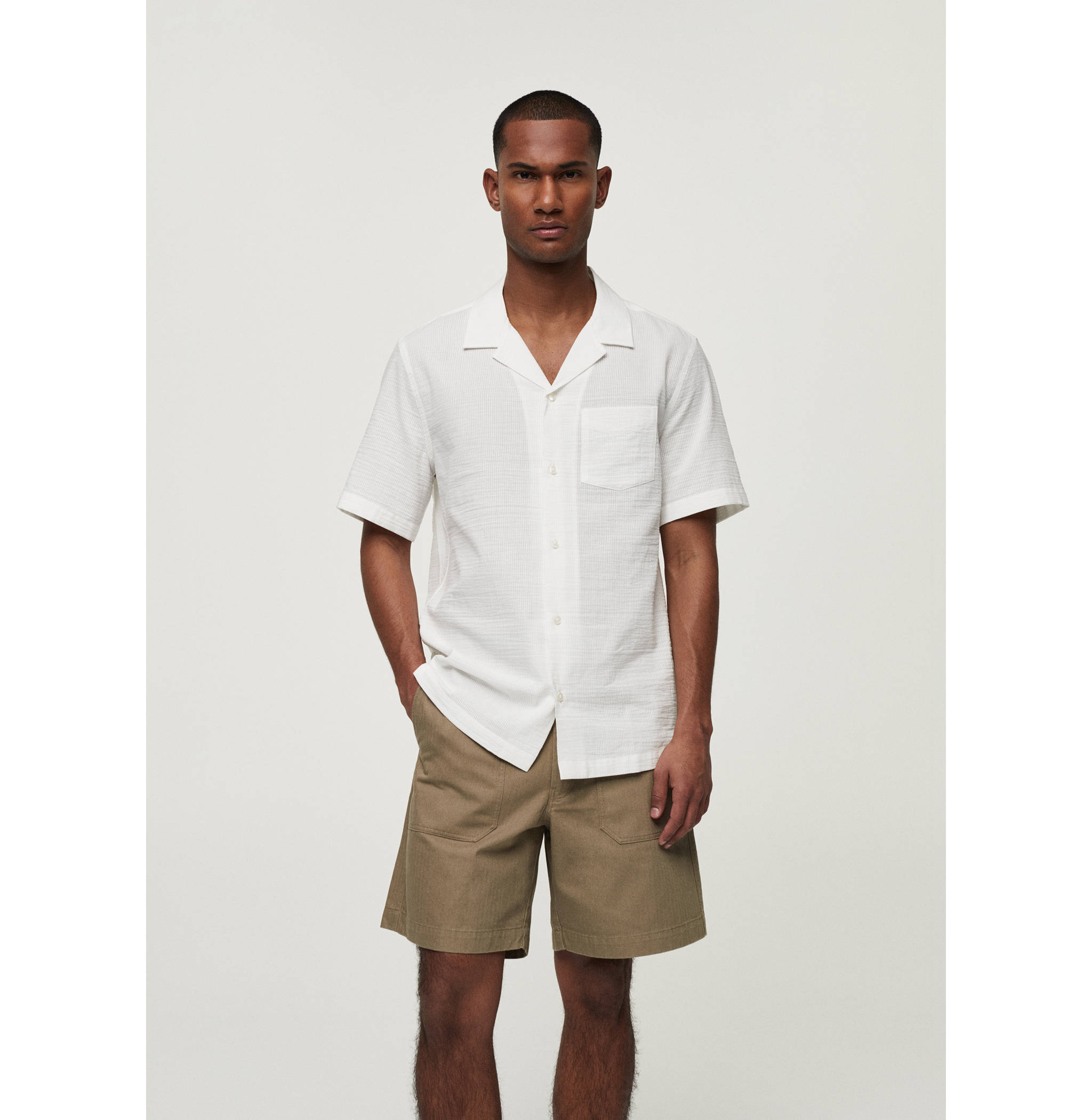 Chemise regular-fit 100 % coton seersucker - Plan moyen