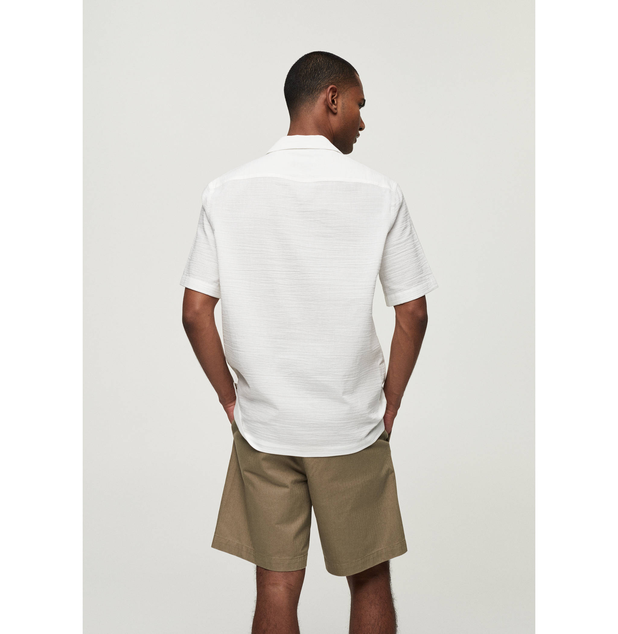 Chemise regular-fit 100 % coton seersucker - Verso de l’article