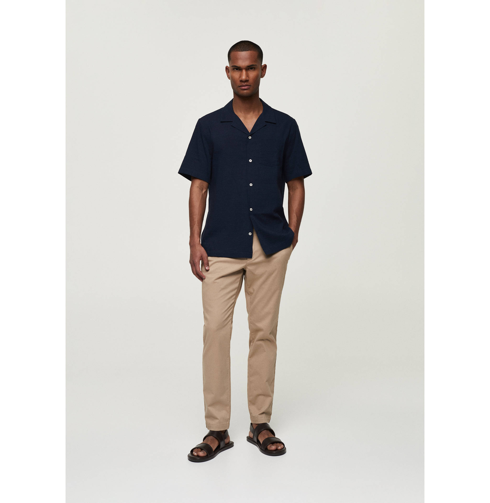 Chemise regular-fit 100 % coton seersucker - Plan général