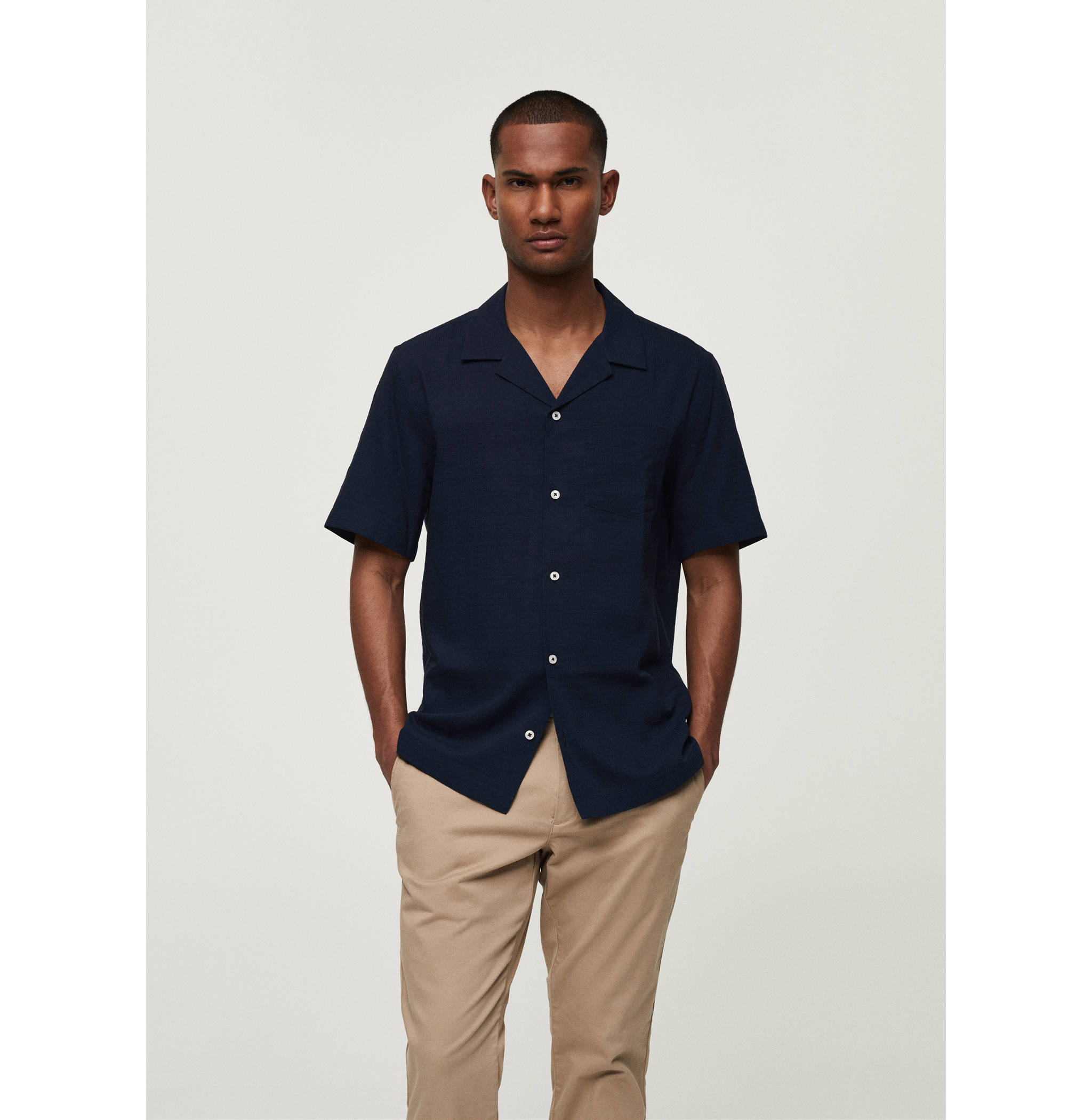 Chemise regular-fit 100 % coton seersucker - Plan moyen