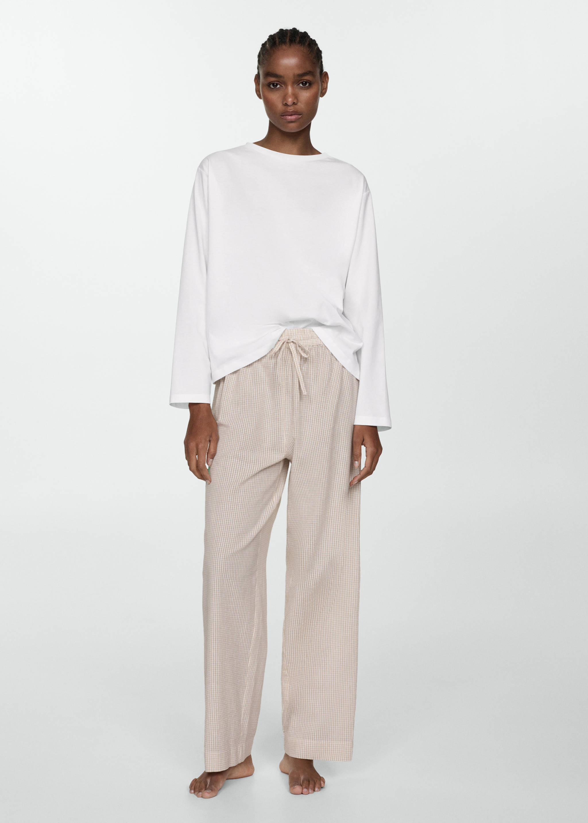Pijama dos piezas algodón - Plano general