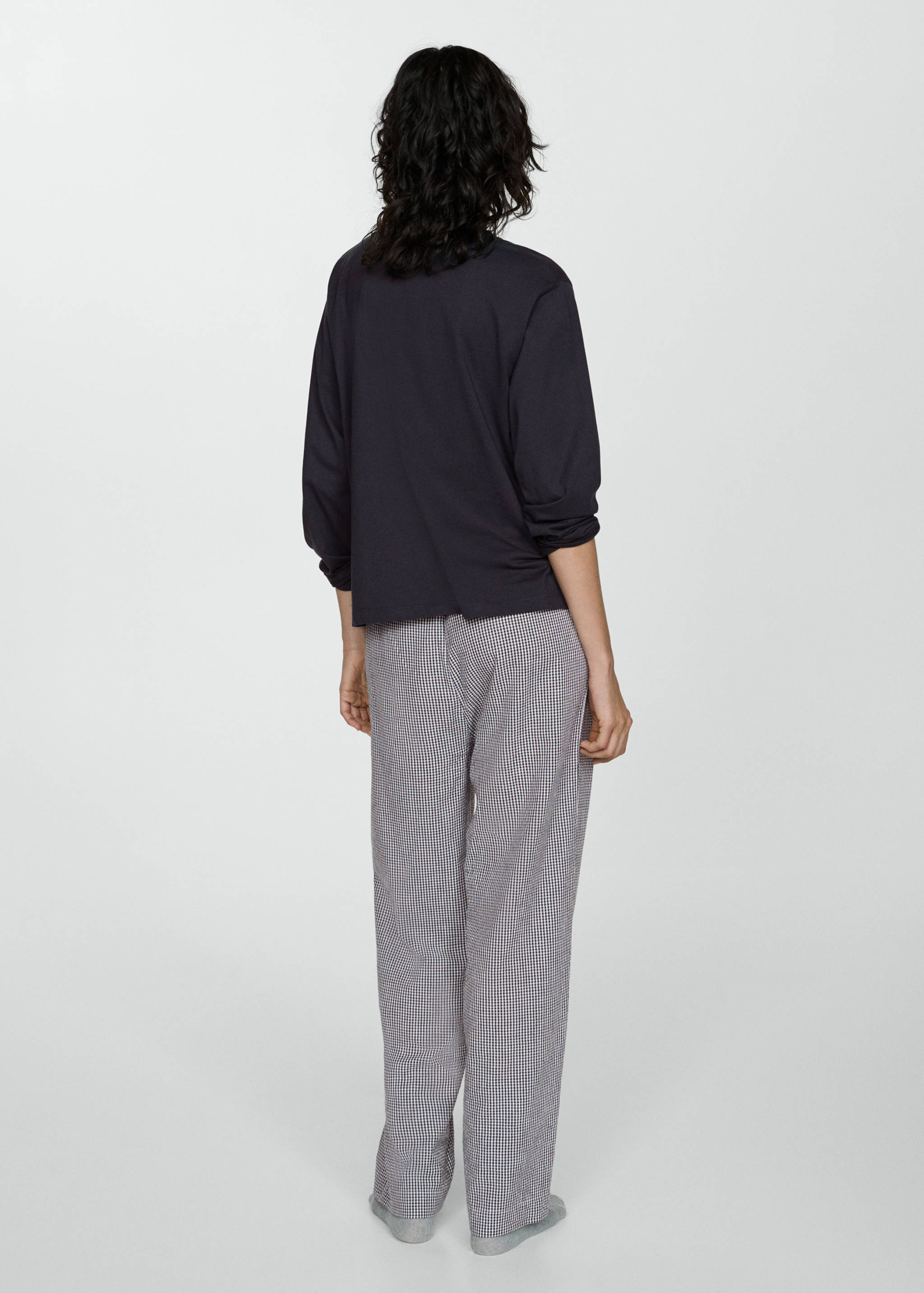 Zweiteiliger Pyjama aus Baumwolle - Rückseite des Artikels