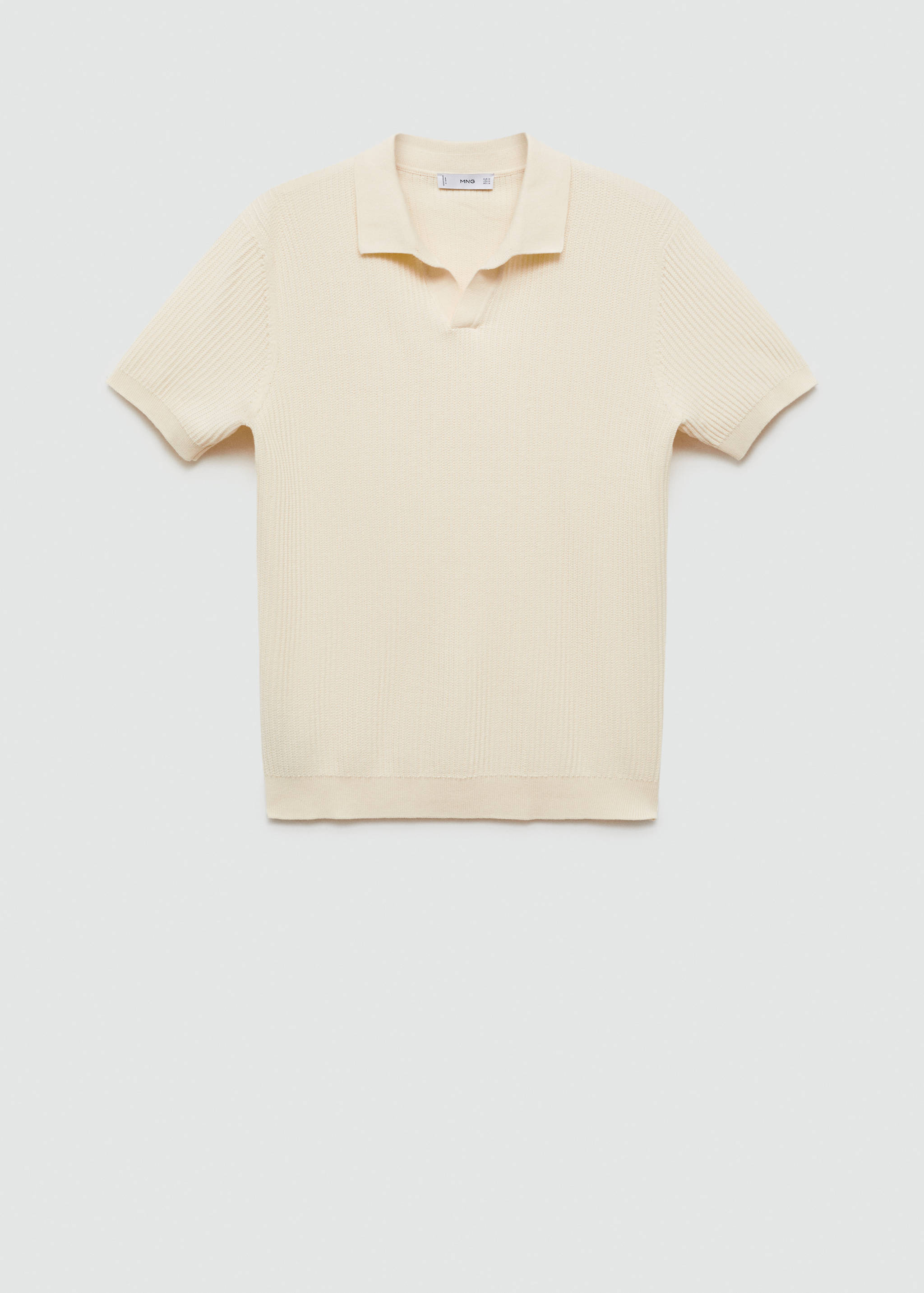 Polo de malha de algodão canelada - Artigo sem modelo