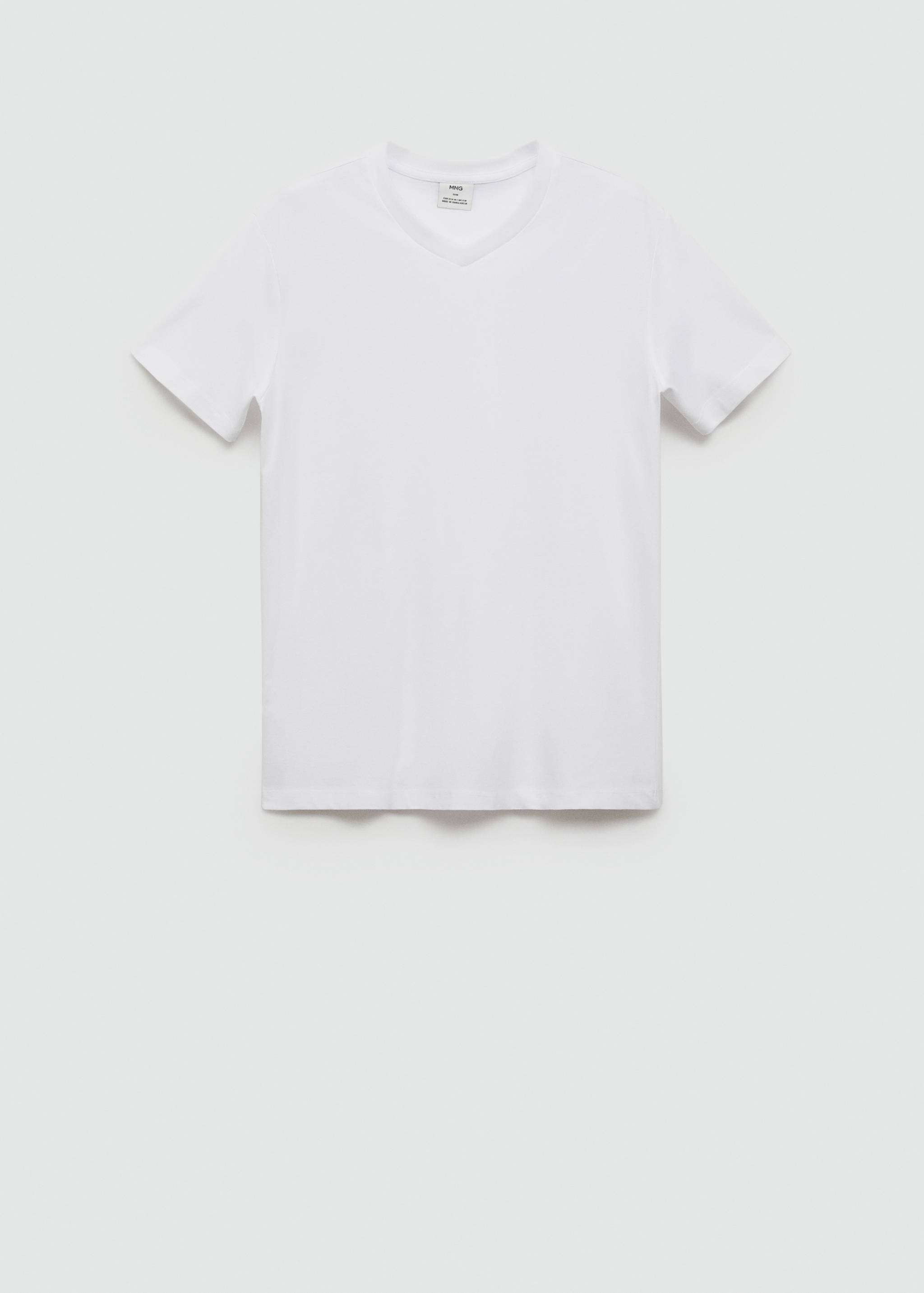 Slim-fit cotton V-neck t-shirt - Article without model