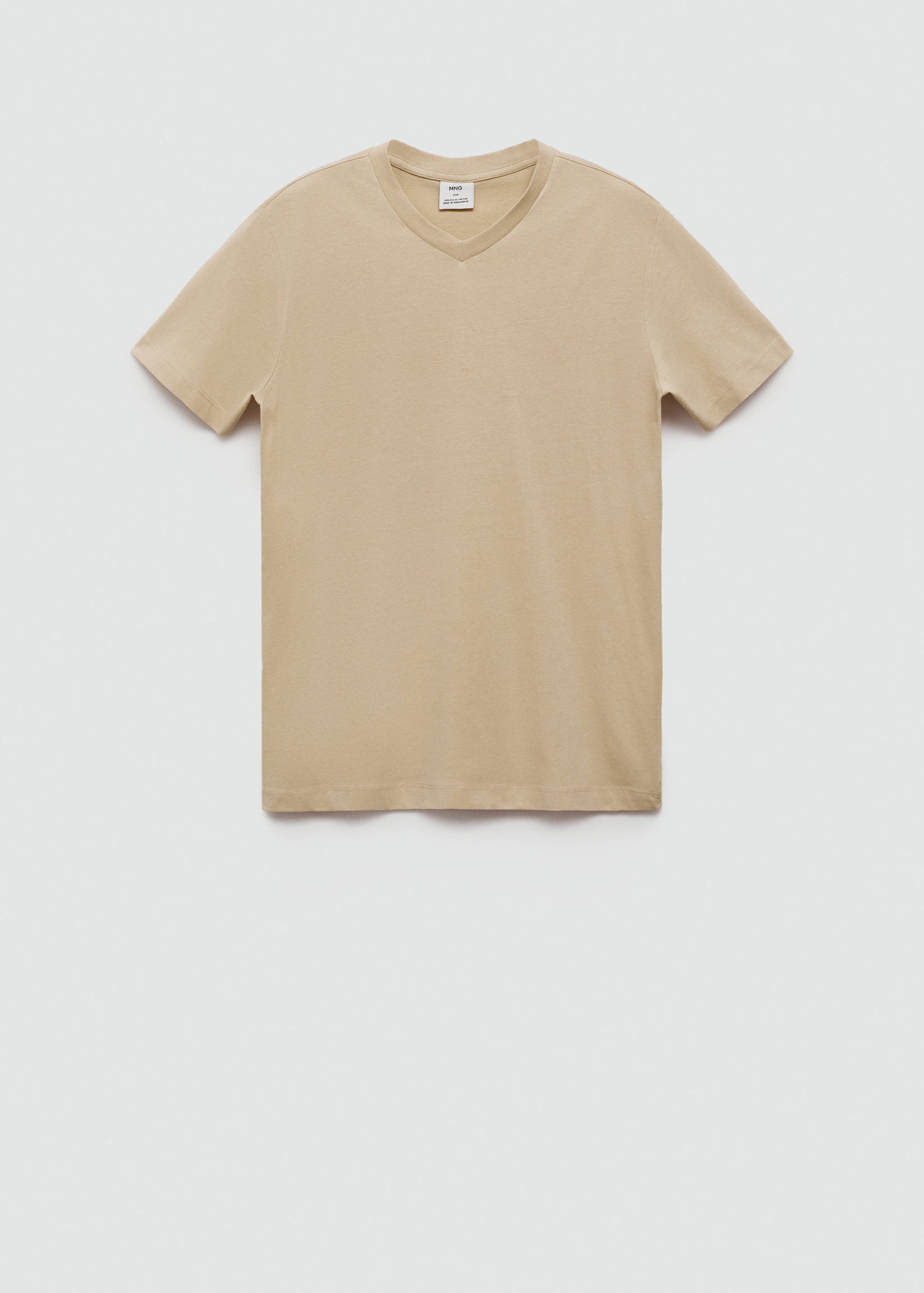 Slim-fit cotton V-neck t-shirt - Article without model