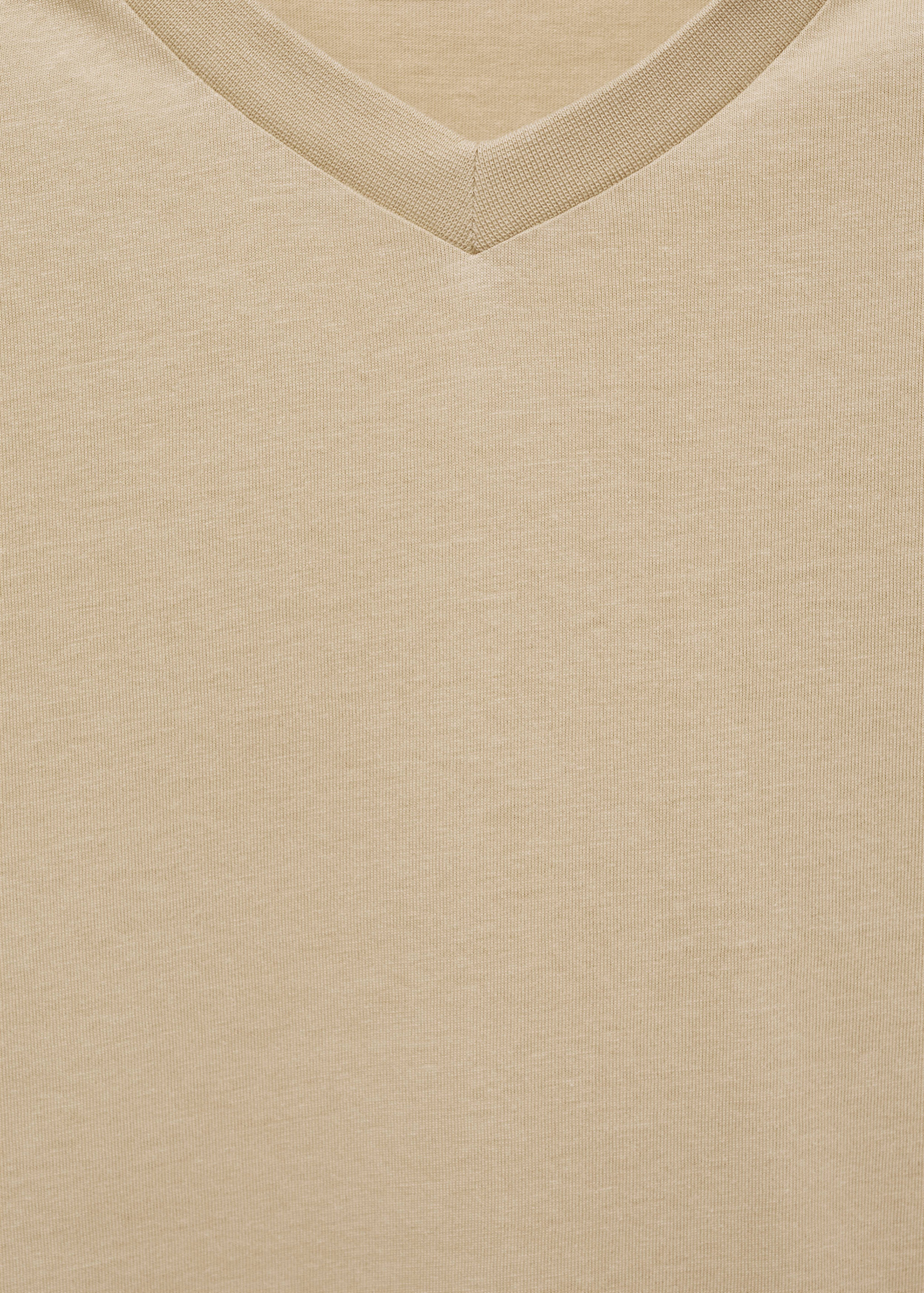 Slim-fit cotton V-neck t-shirt - Details of the article 8